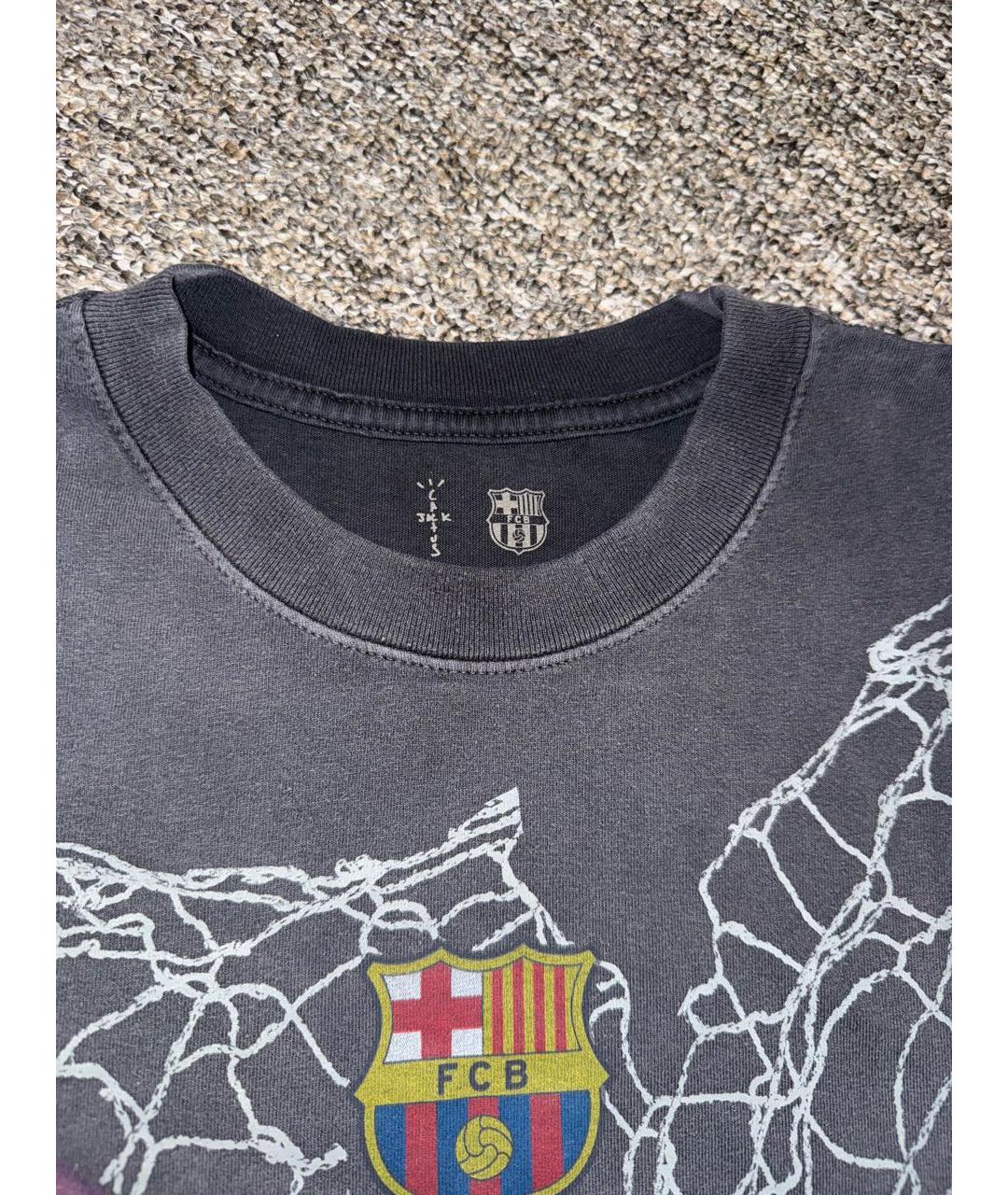 CACTUS JACK BY TRAVIS SCOTT Антрацитовая хлопковая футболка, фото 3