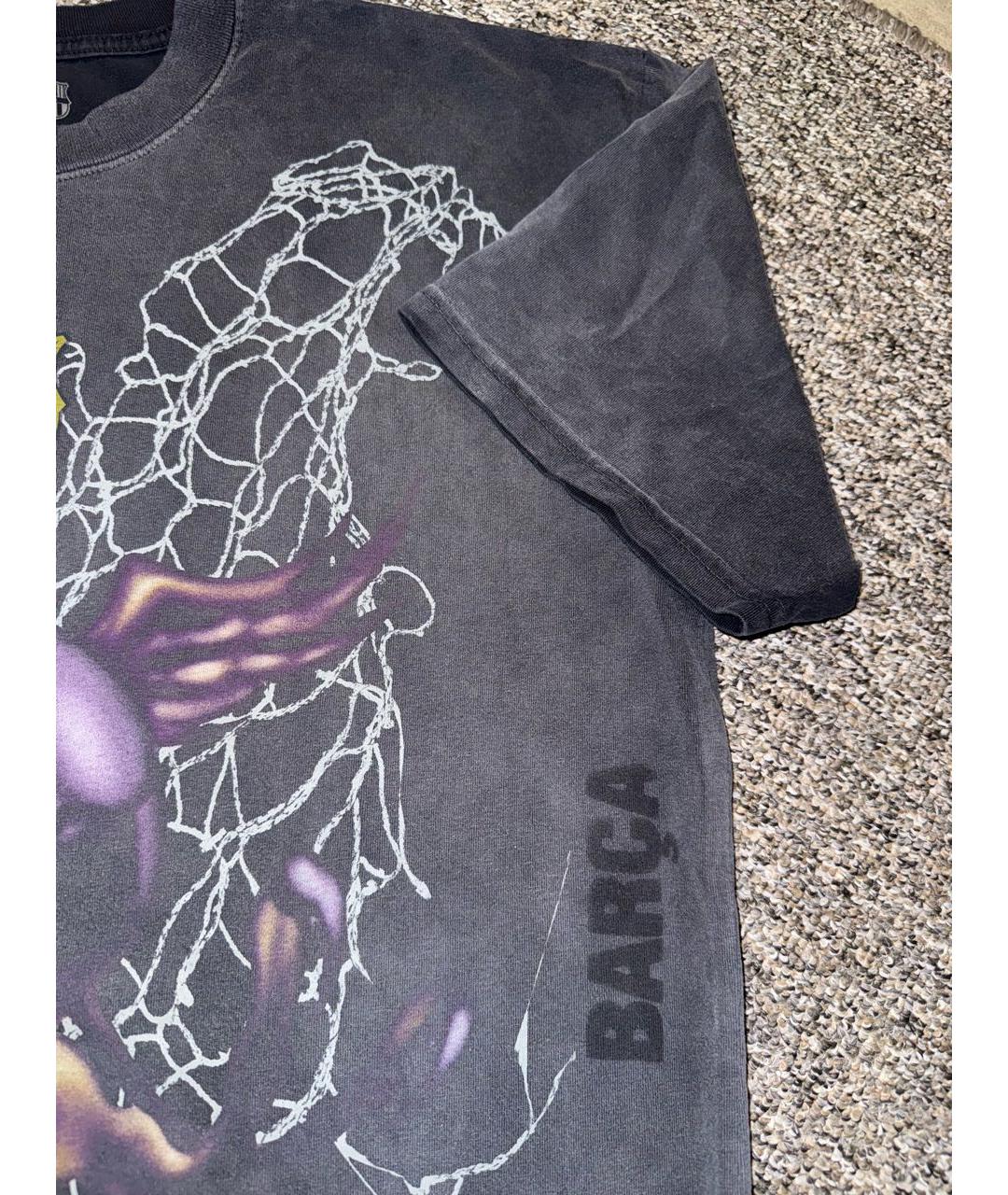 CACTUS JACK BY TRAVIS SCOTT Антрацитовая хлопковая футболка, фото 4