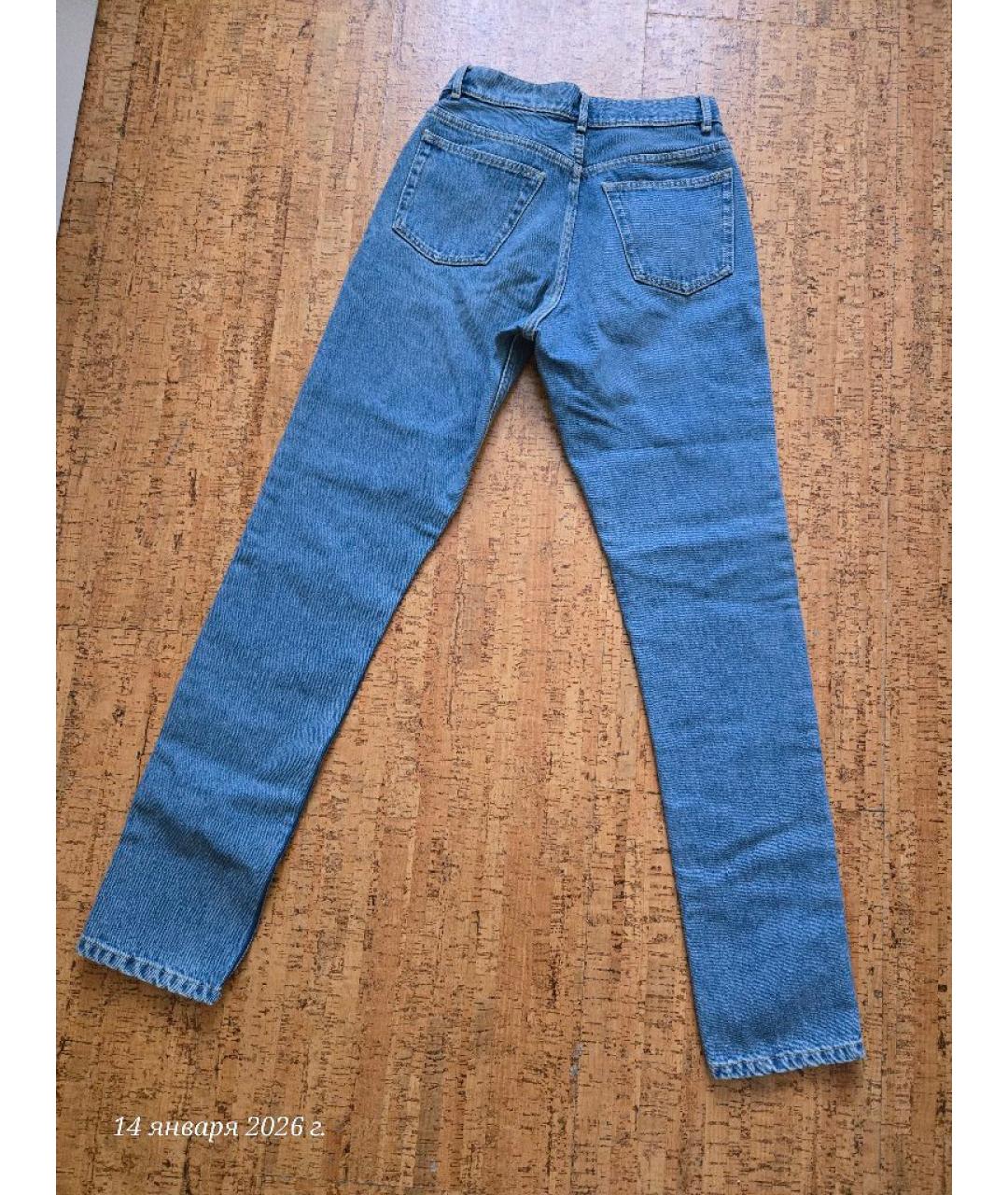 BALENCIAGA Голубые хлопковые джинсы слим, фото 2