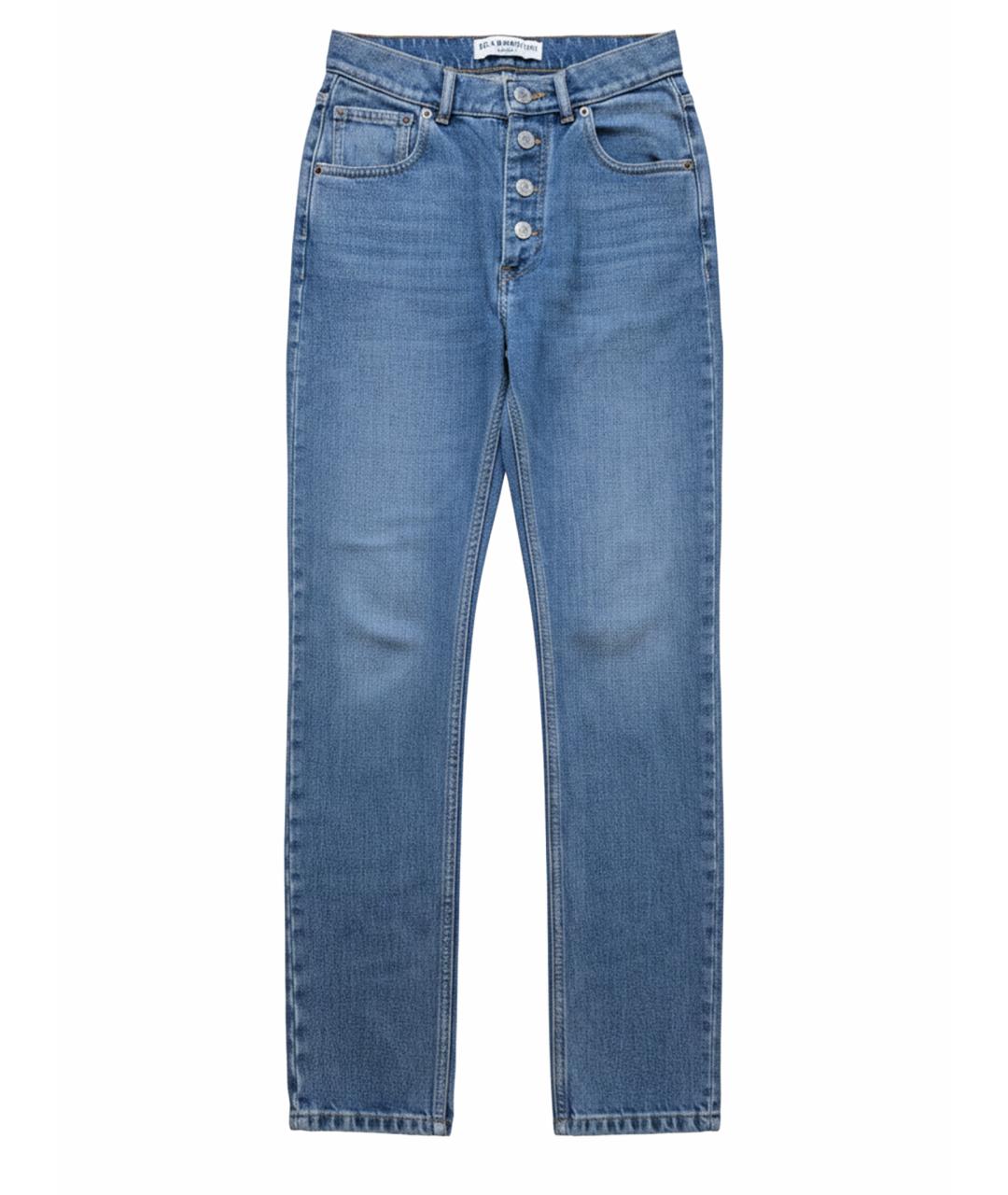 BALENCIAGA Голубые хлопковые джинсы слим, фото 1