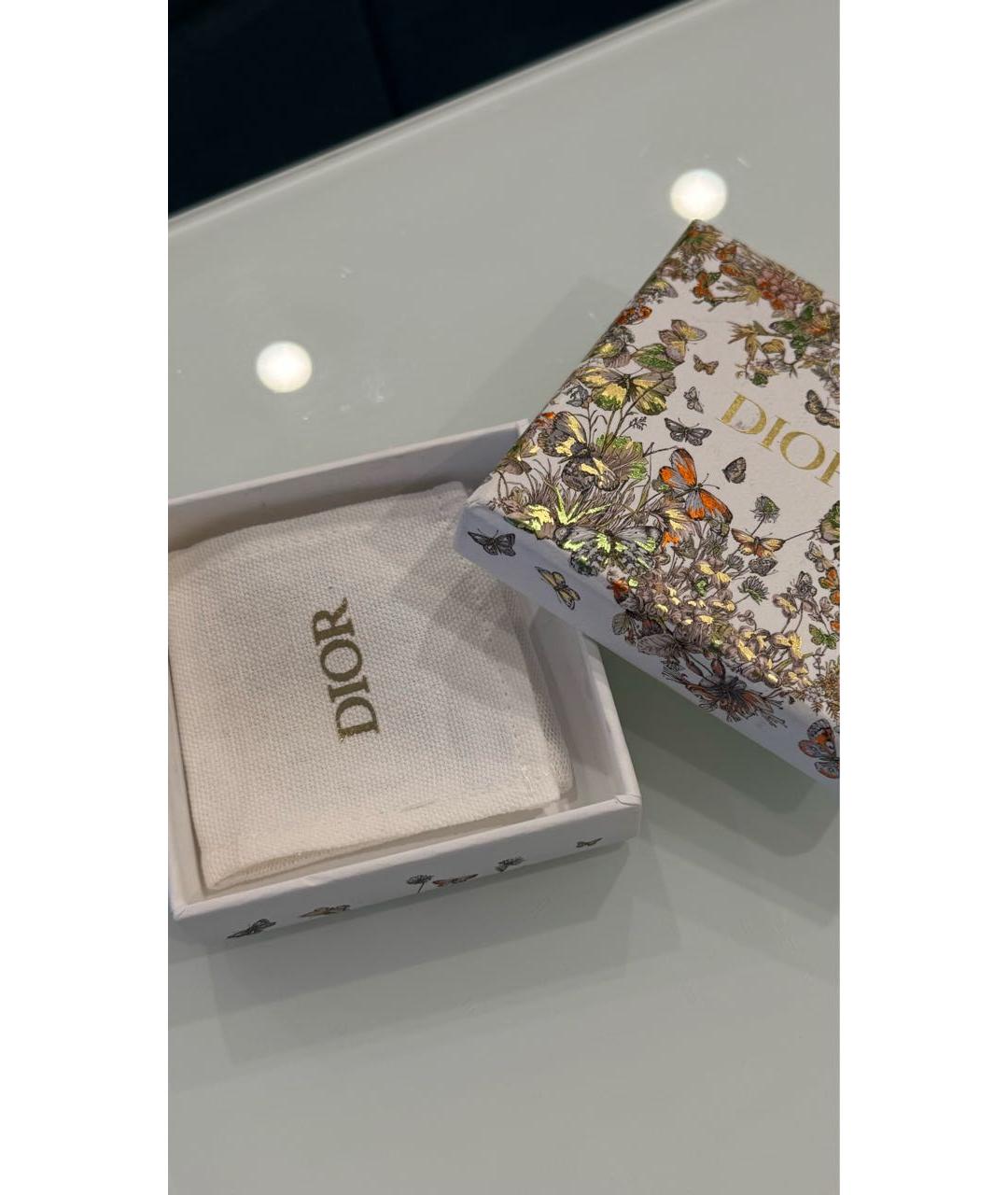 CHRISTIAN DIOR Золотые металлические серьги, фото 6