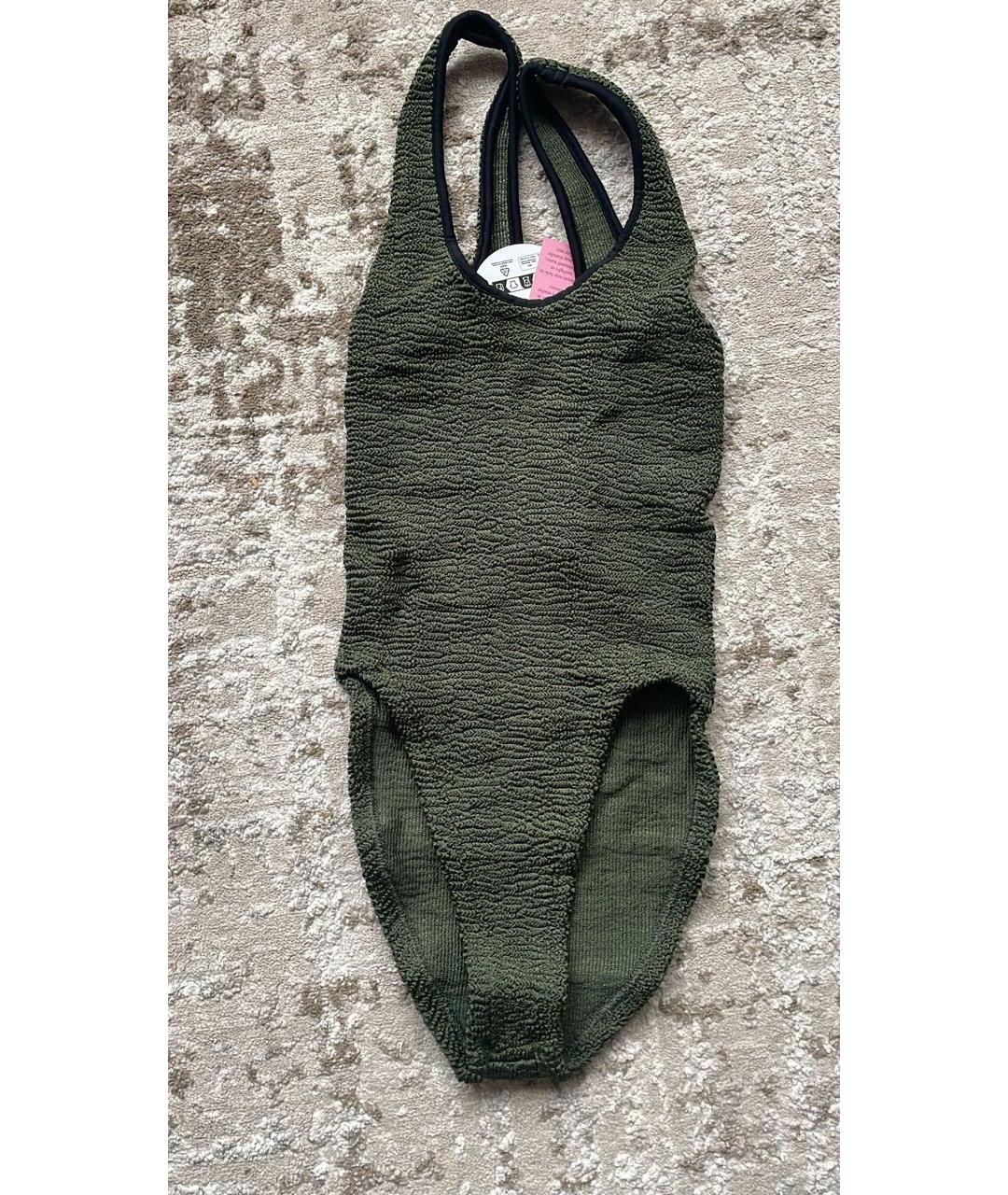 HUNZA G Хаки купальник, фото 5