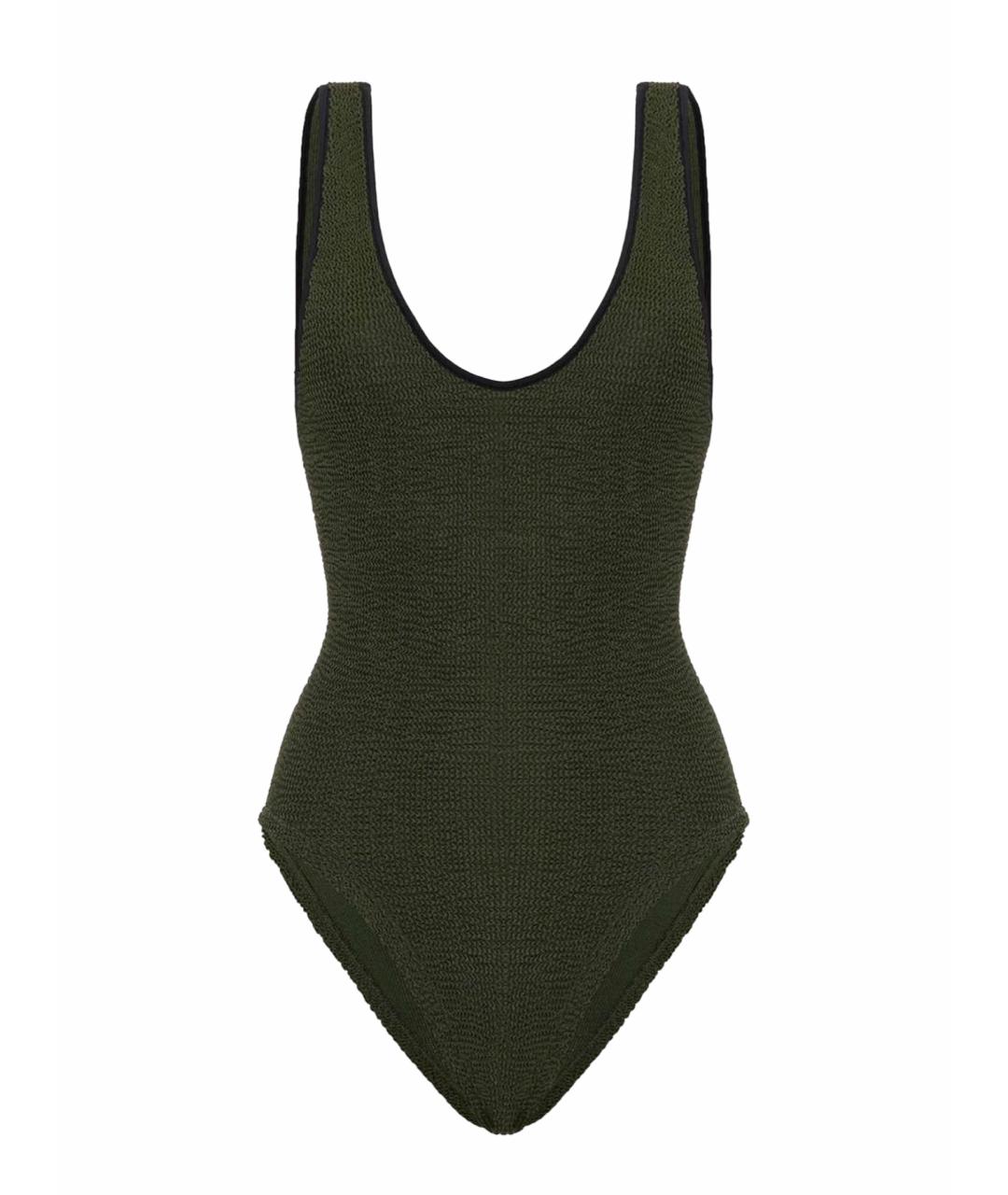 HUNZA G Хаки купальник, фото 1