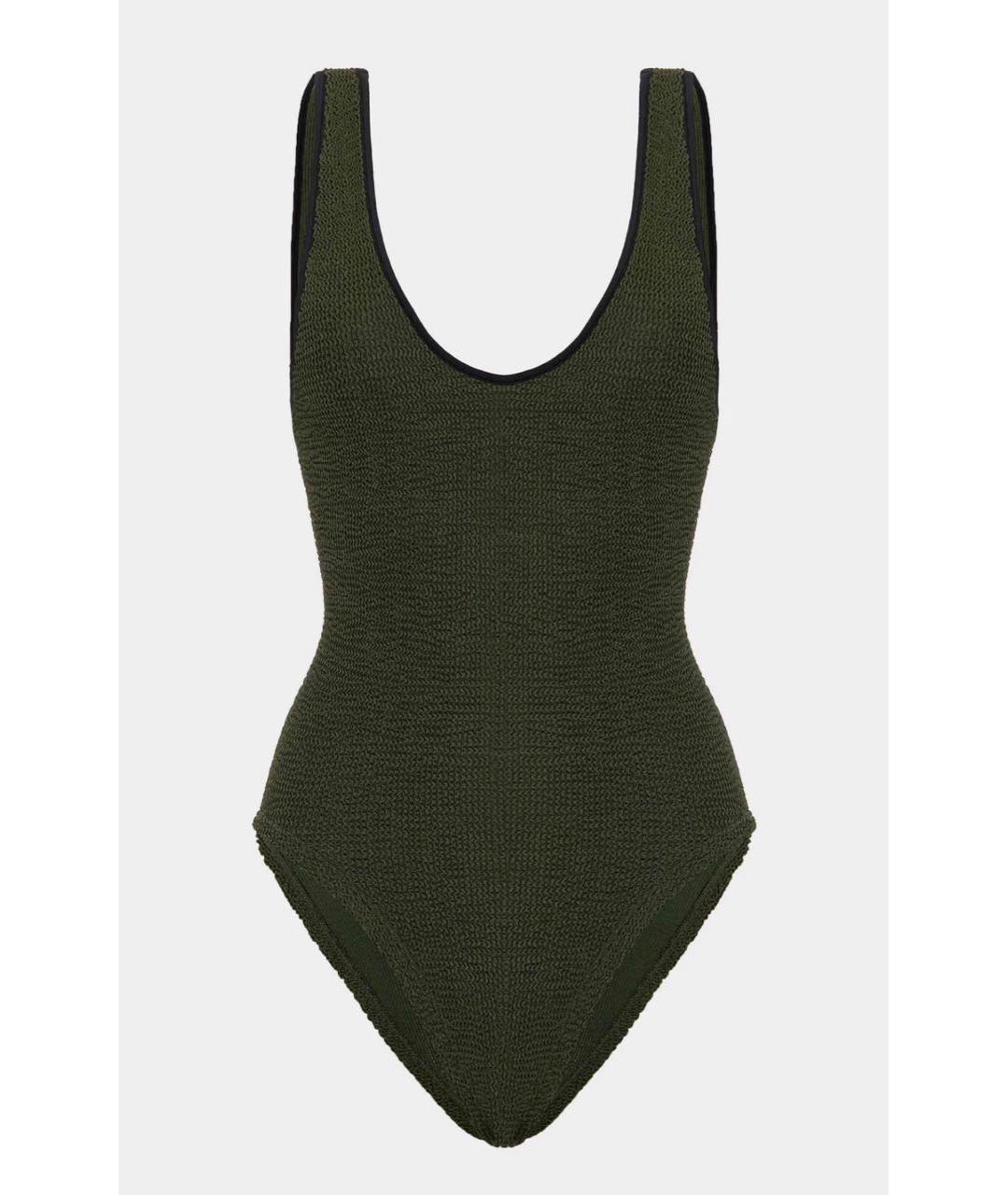 HUNZA G Хаки купальник, фото 8