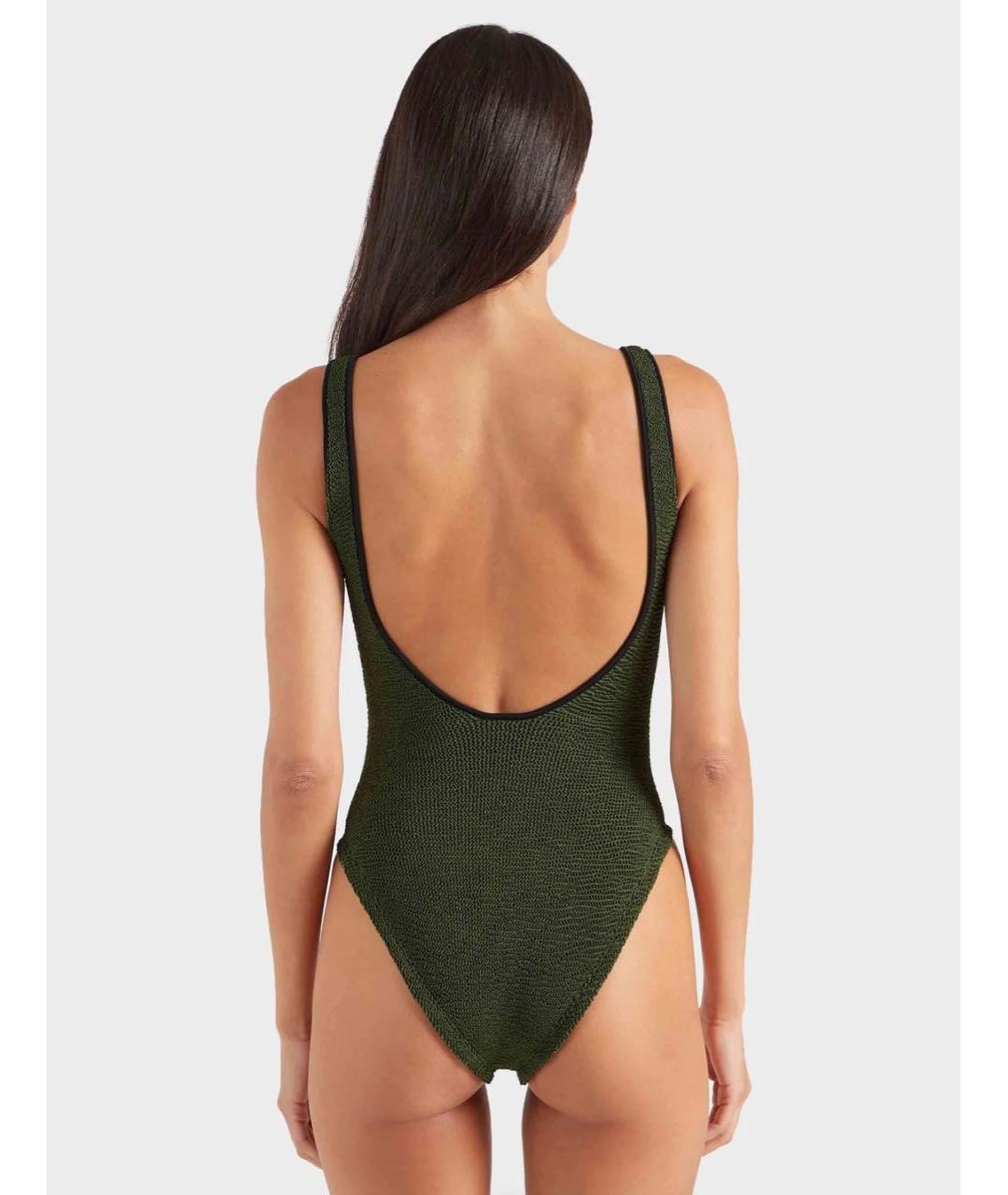 HUNZA G Хаки купальник, фото 4