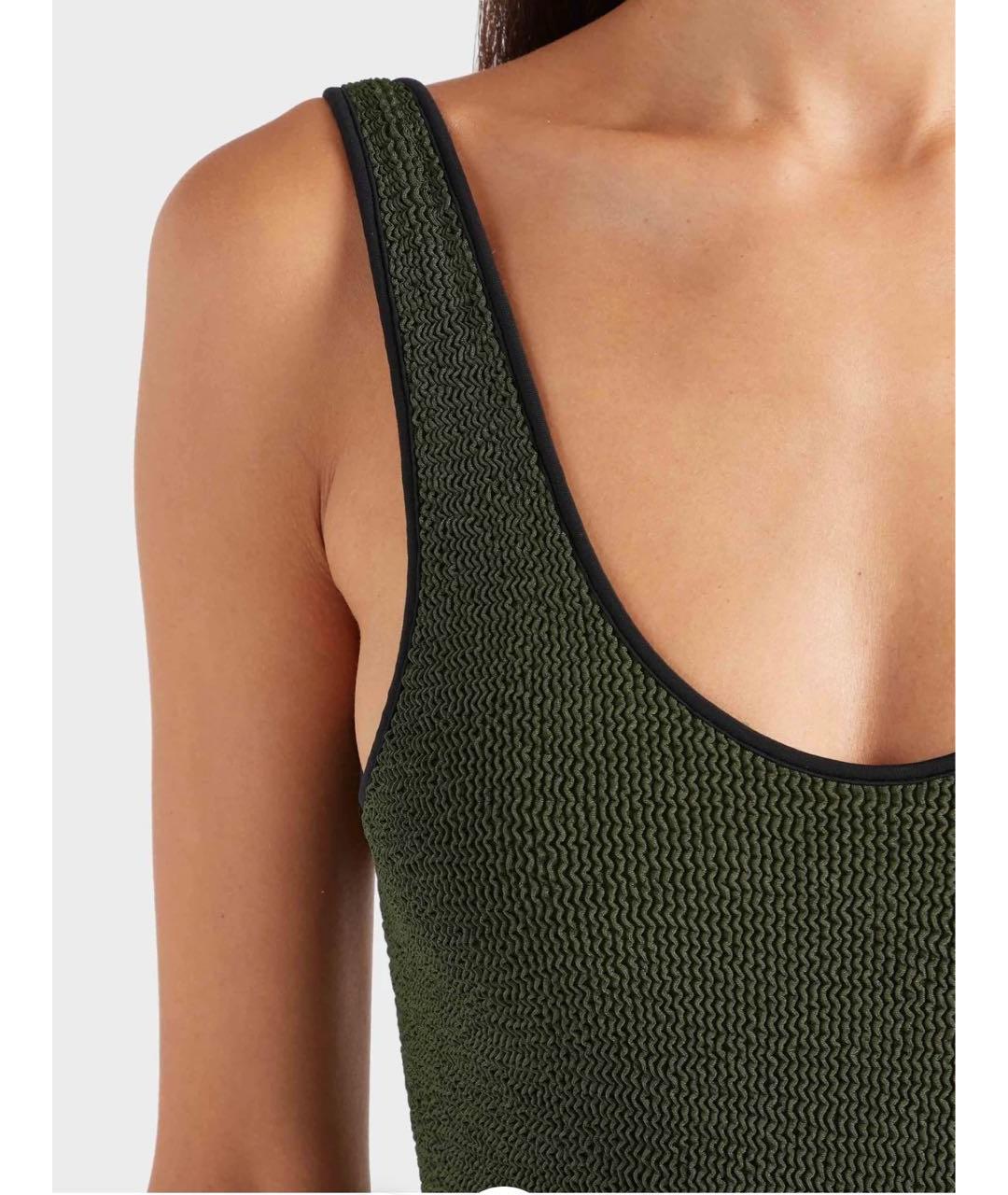 HUNZA G Хаки купальник, фото 2