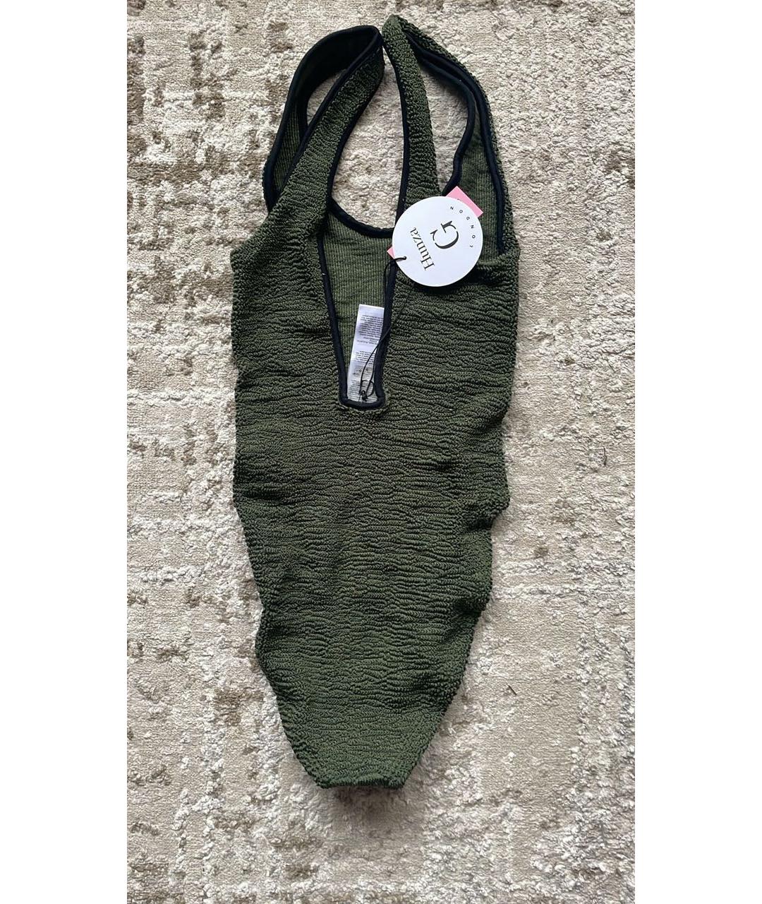 HUNZA G Хаки купальник, фото 6