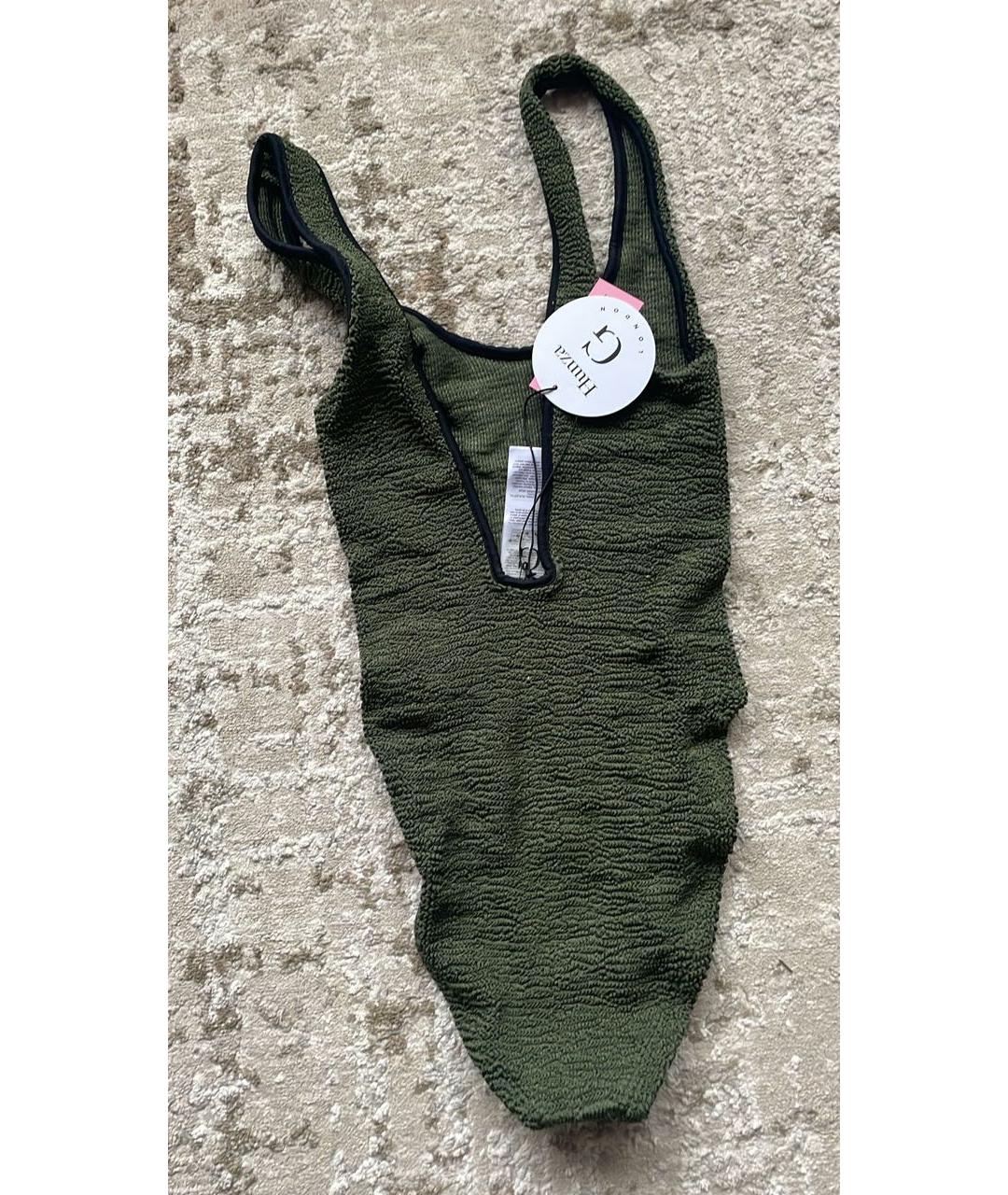 HUNZA G Хаки купальник, фото 7