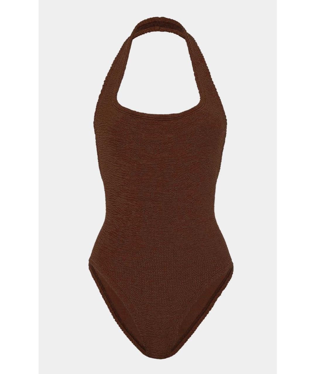 HUNZA G Коричневый купальник, фото 8