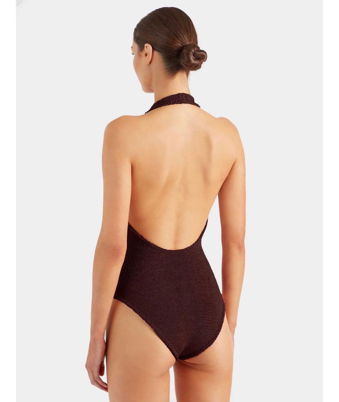 HUNZA G Коричневый купальник, фото 3