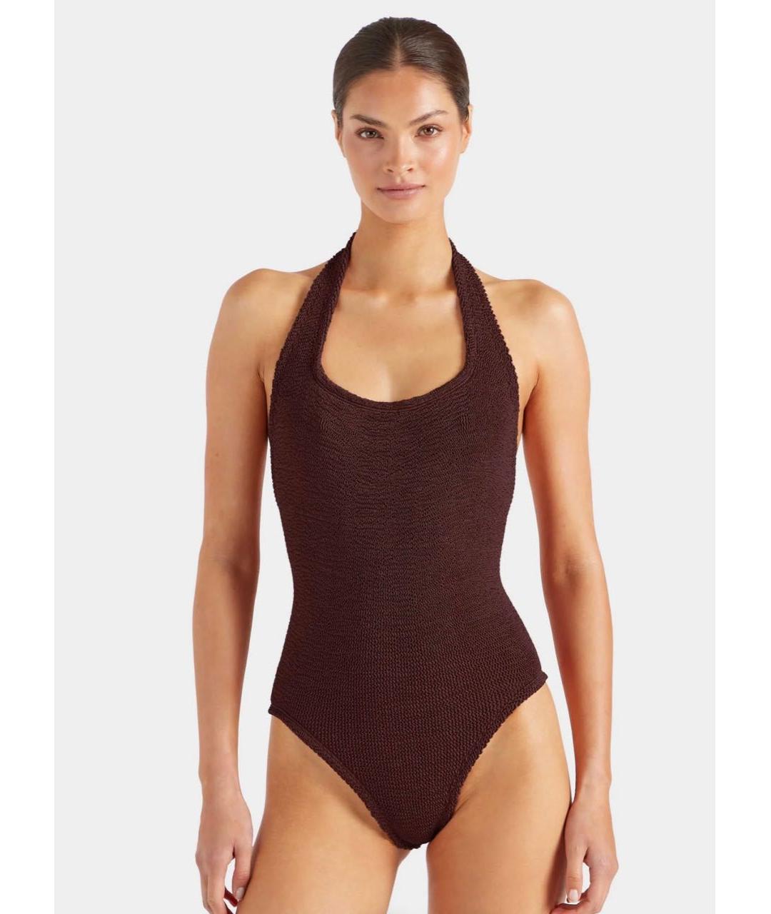 HUNZA G Коричневый купальник, фото 2