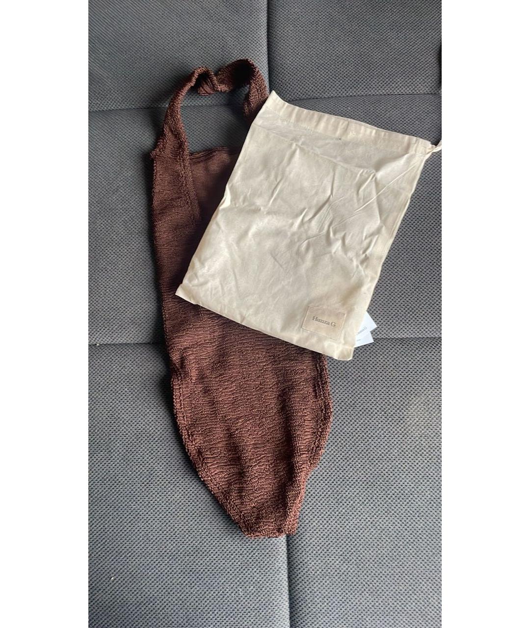 HUNZA G Коричневый купальник, фото 7