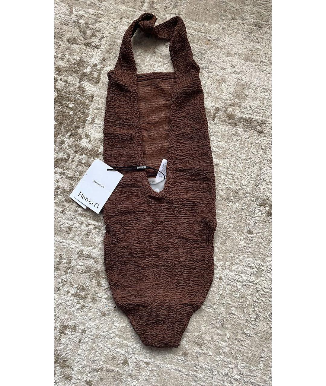 HUNZA G Коричневый купальник, фото 5