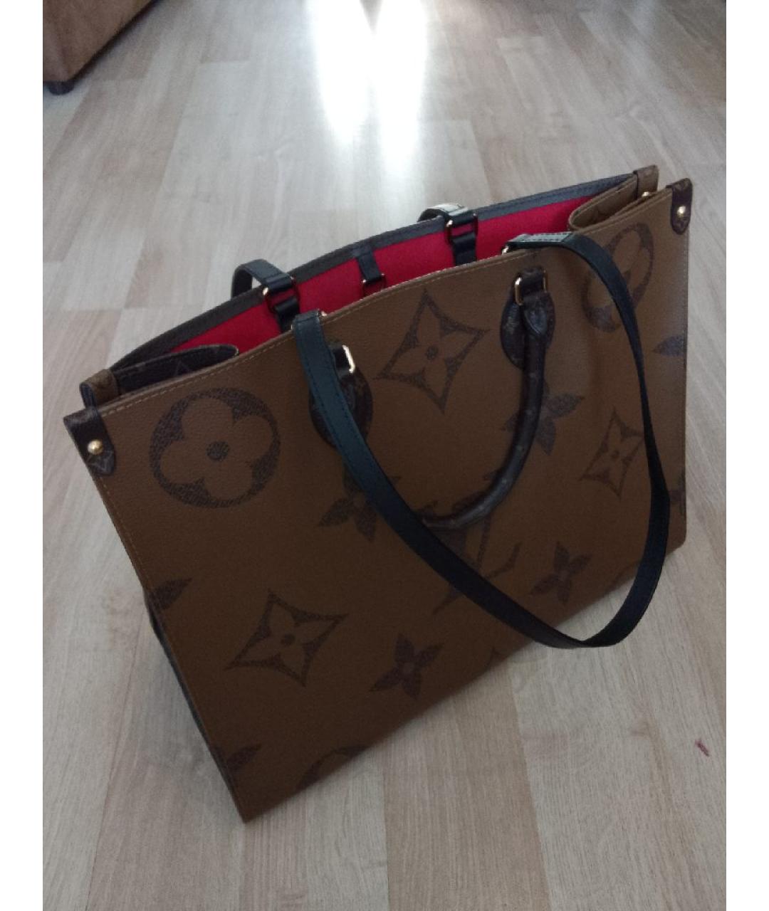 LOUIS VUITTON Коричневая сумка тоут, фото 3