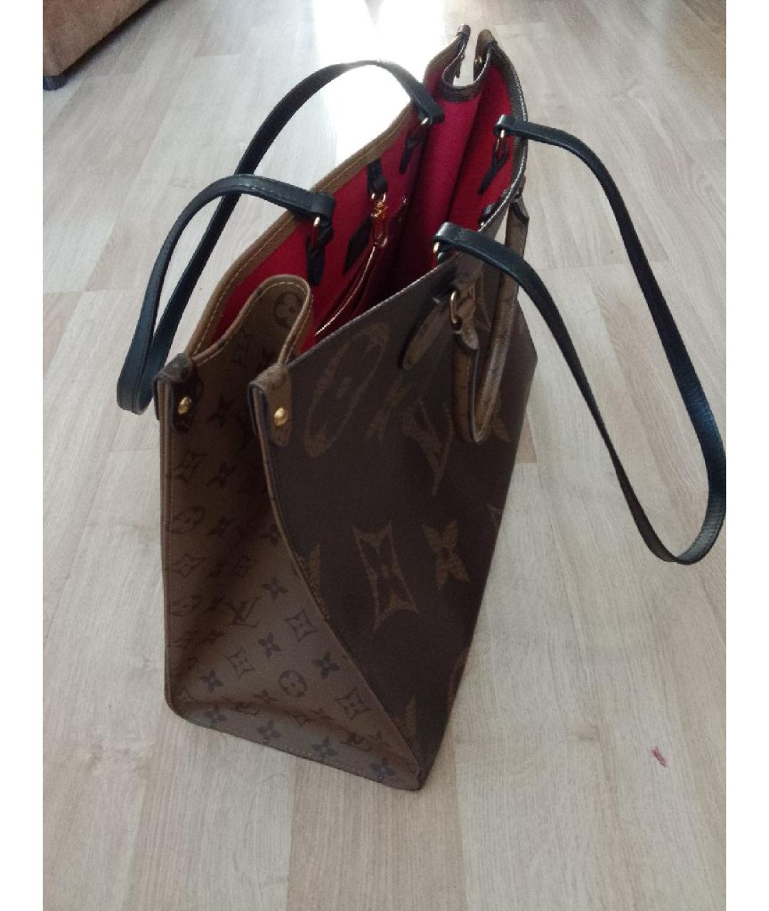 LOUIS VUITTON Коричневая сумка тоут, фото 2