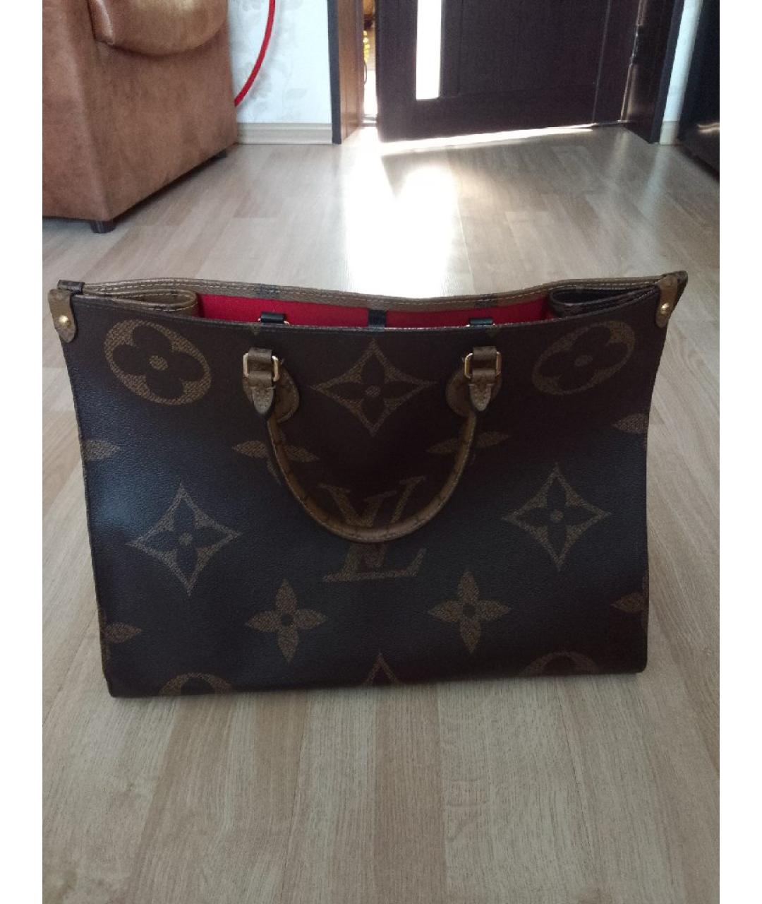 LOUIS VUITTON Коричневая сумка тоут, фото 5