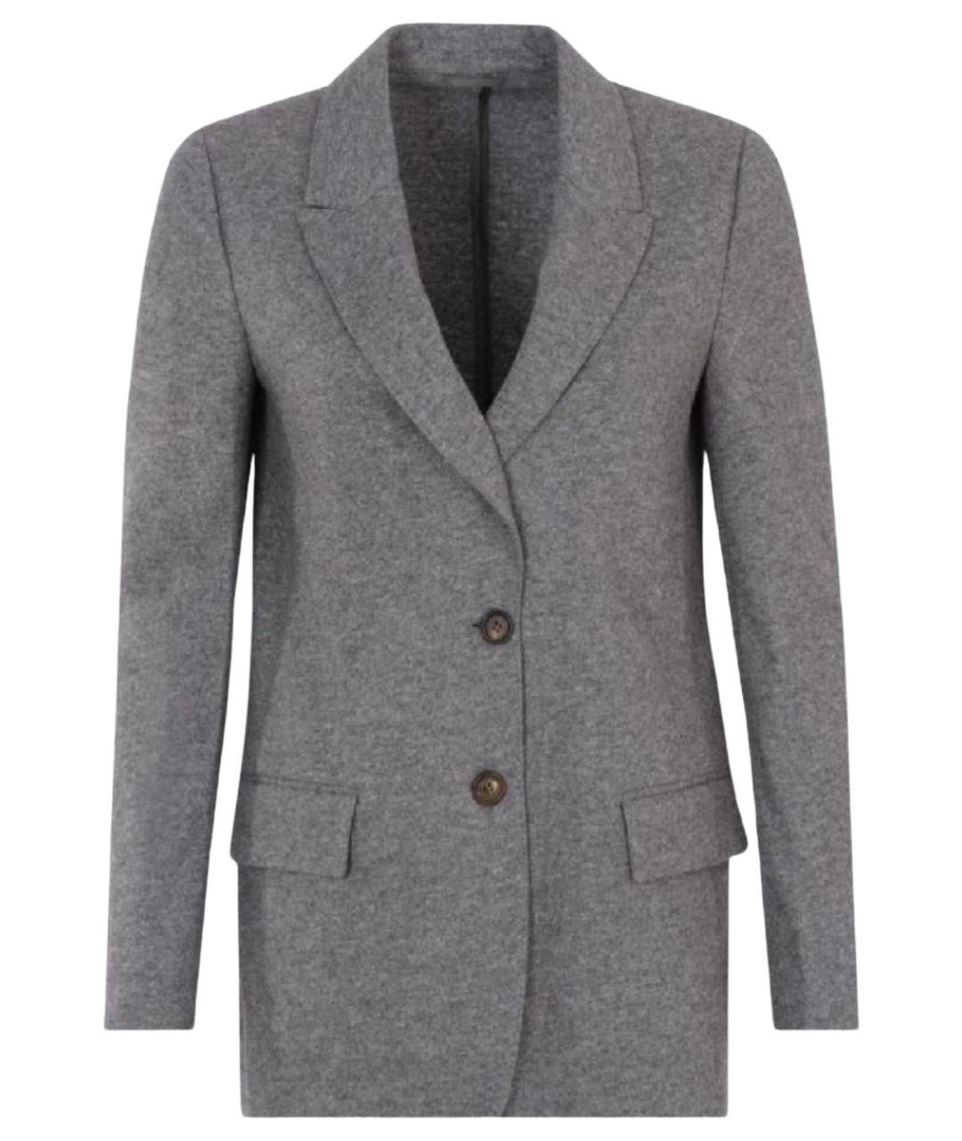BRUNELLO CUCINELLI Серый хлопковый жакет/пиджак, фото 1