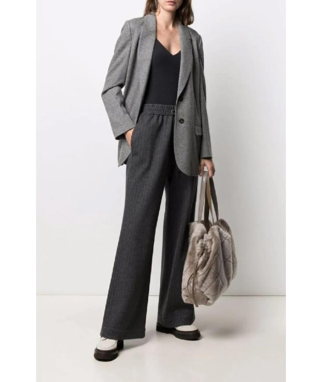 BRUNELLO CUCINELLI Серый хлопковый жакет/пиджак, фото 7