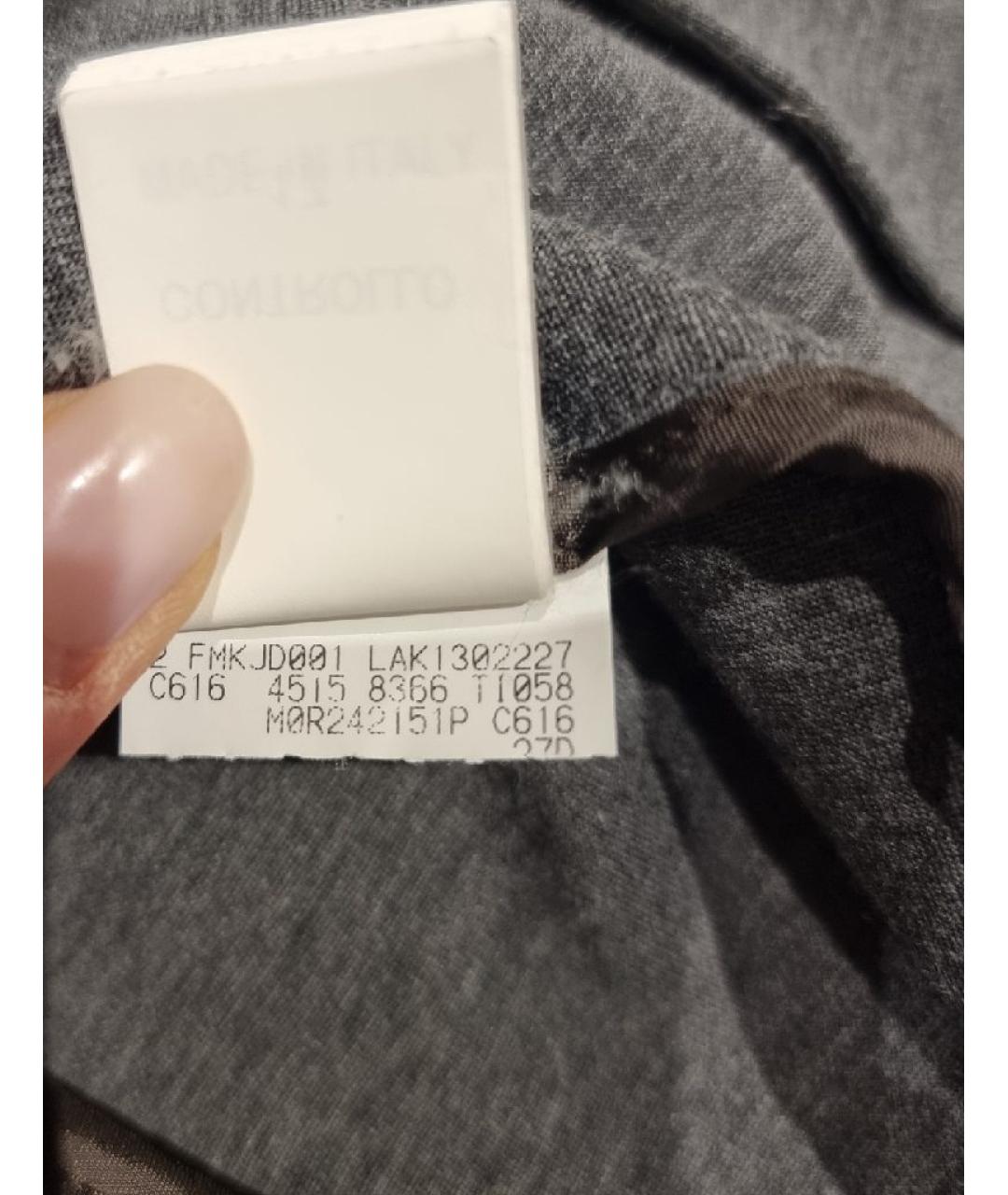 BRUNELLO CUCINELLI Серый хлопковый жакет/пиджак, фото 5