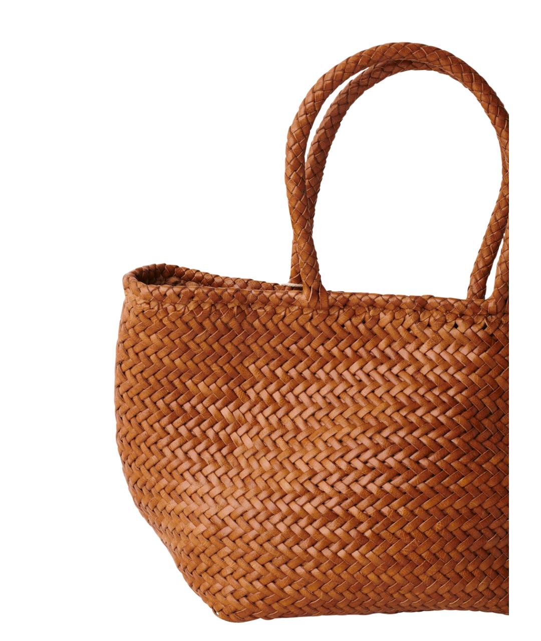 Dragon Diffusion Коричневая кожаная сумка тоут, фото 3