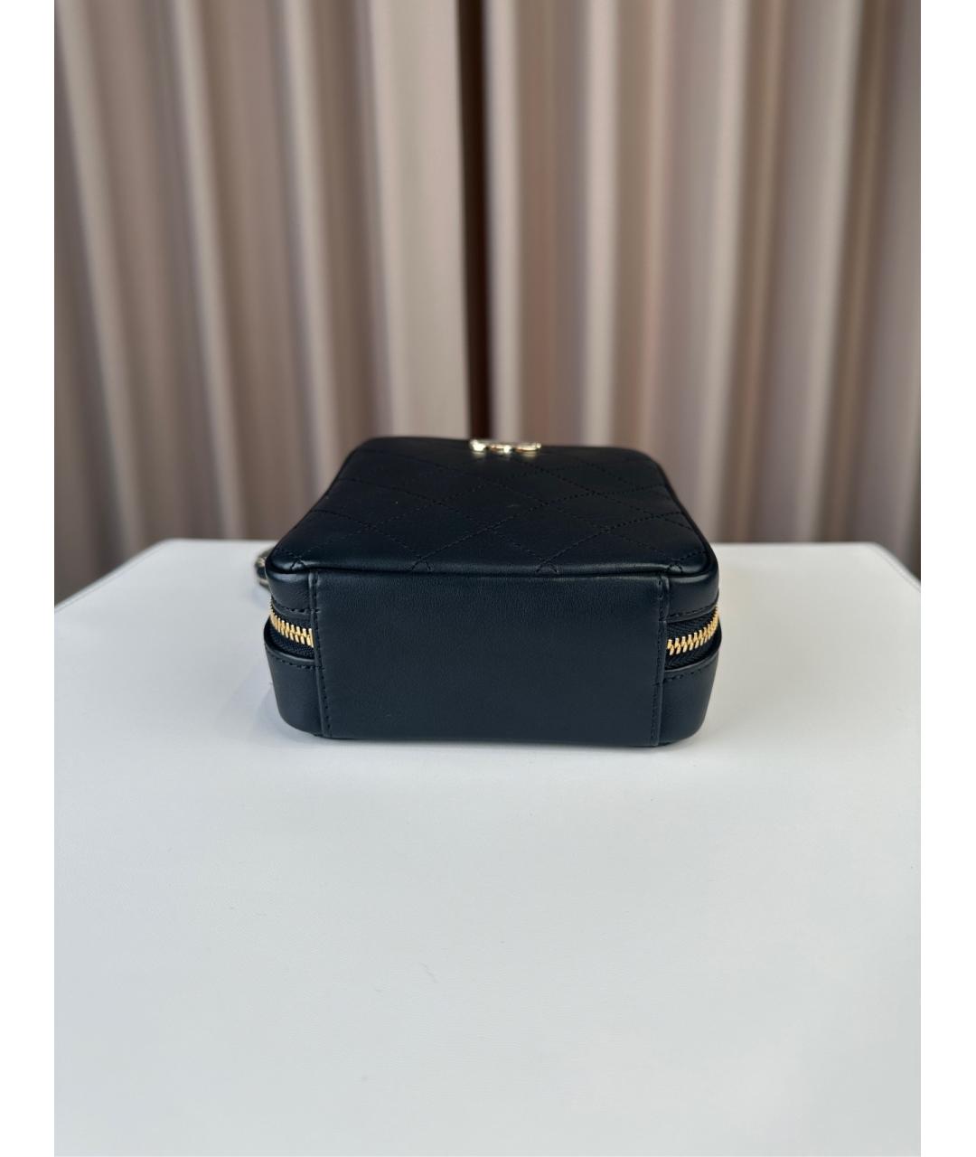 CHANEL Черная кожаная сумка через плечо, фото 4