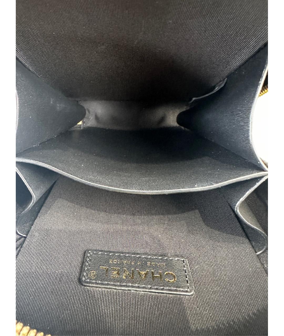 CHANEL Черная кожаная сумка через плечо, фото 7