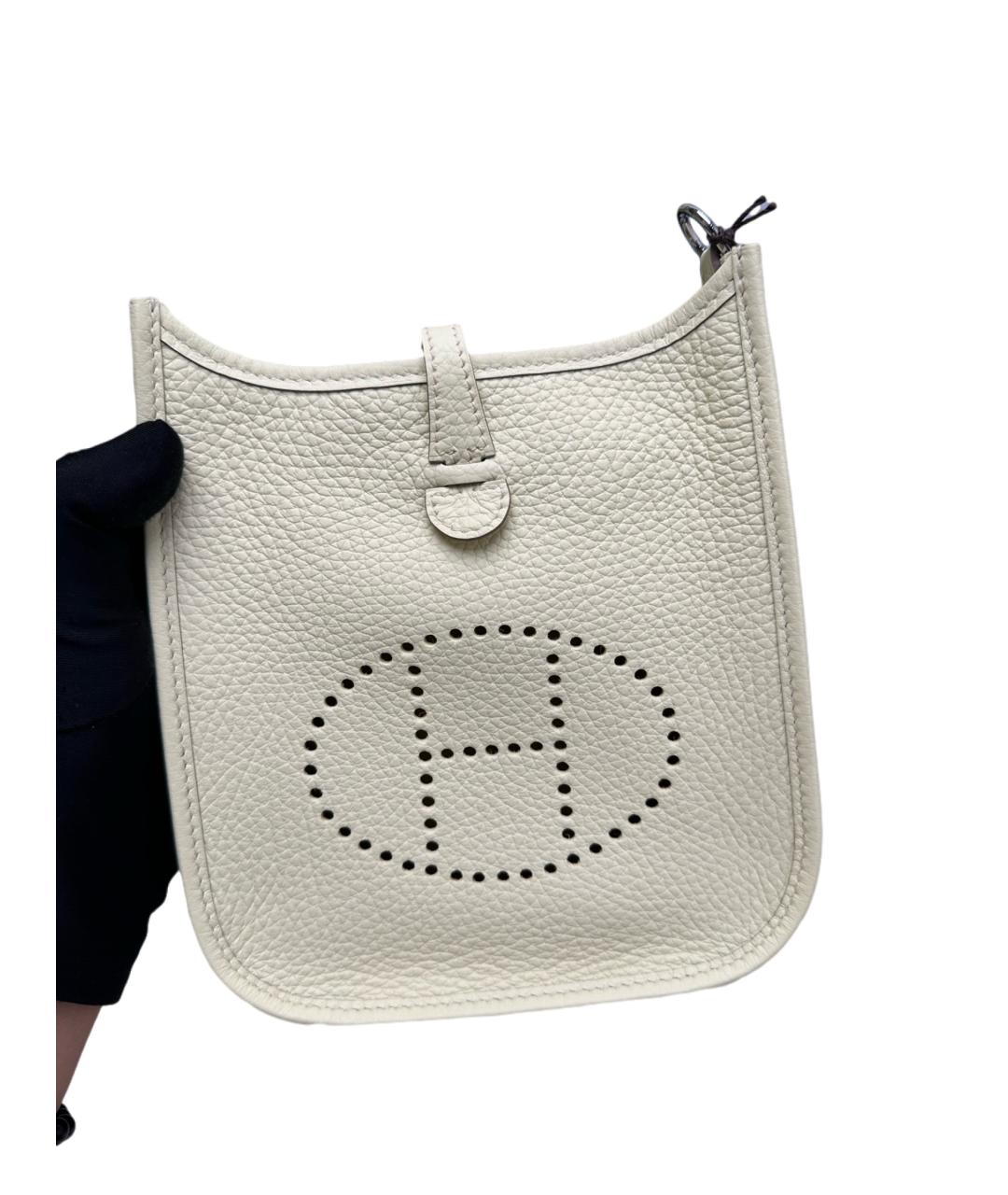 HERMES Бежевая кожаная сумка через плечо, фото 2