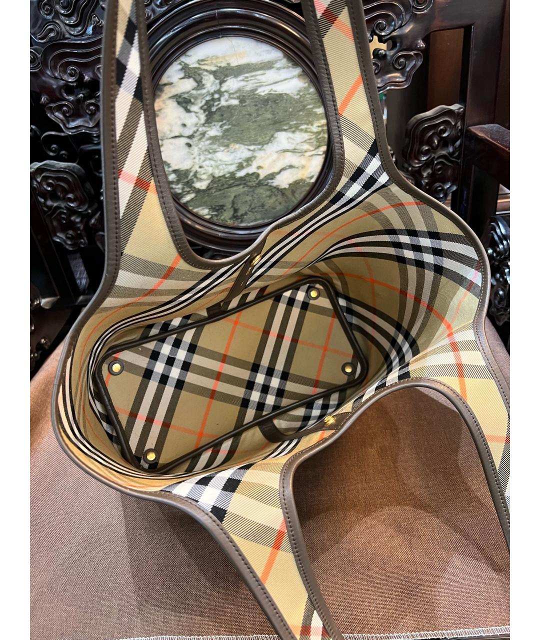 BURBERRY Коричневая сумка тоут, фото 8