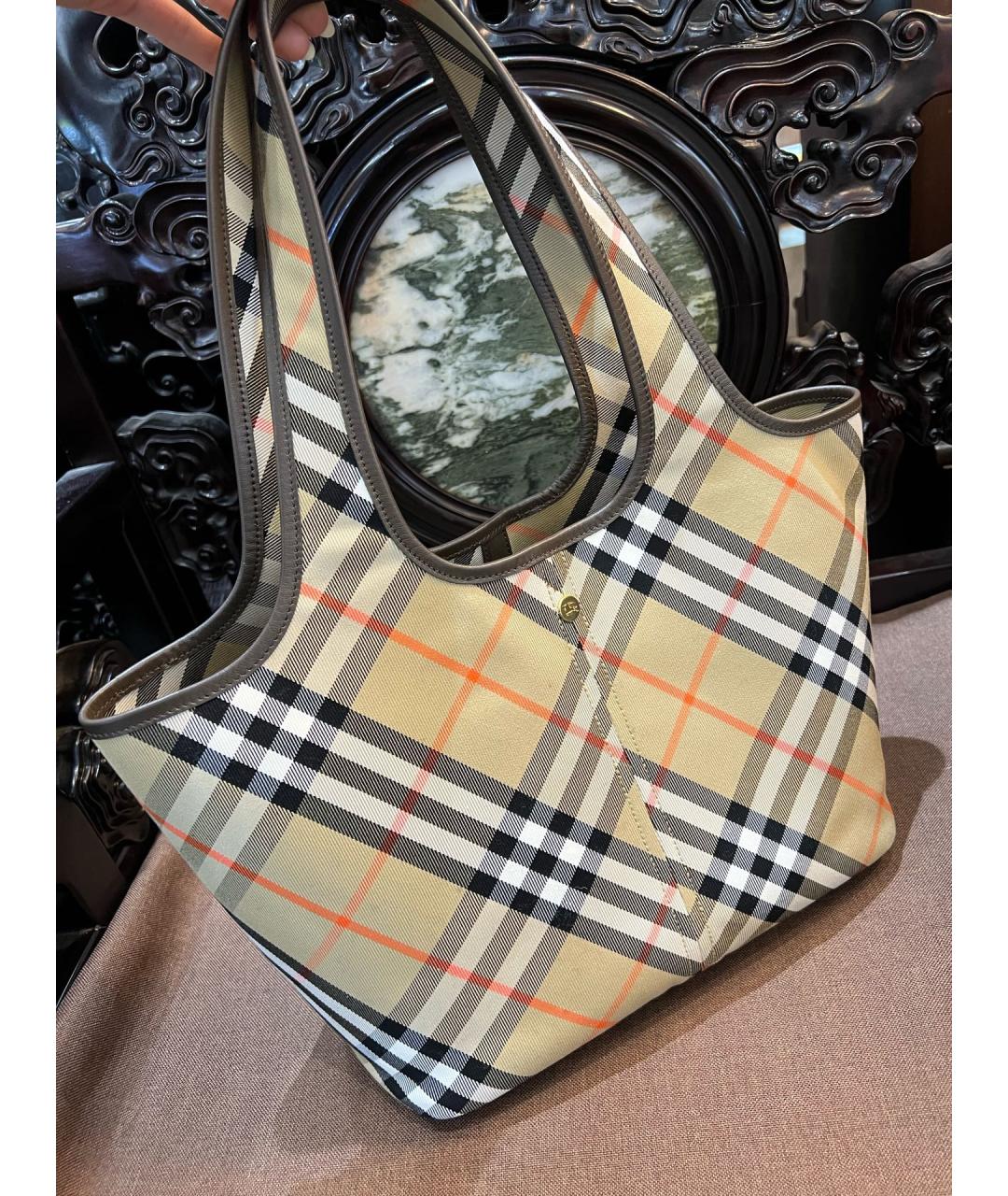 BURBERRY Коричневая сумка тоут, фото 5