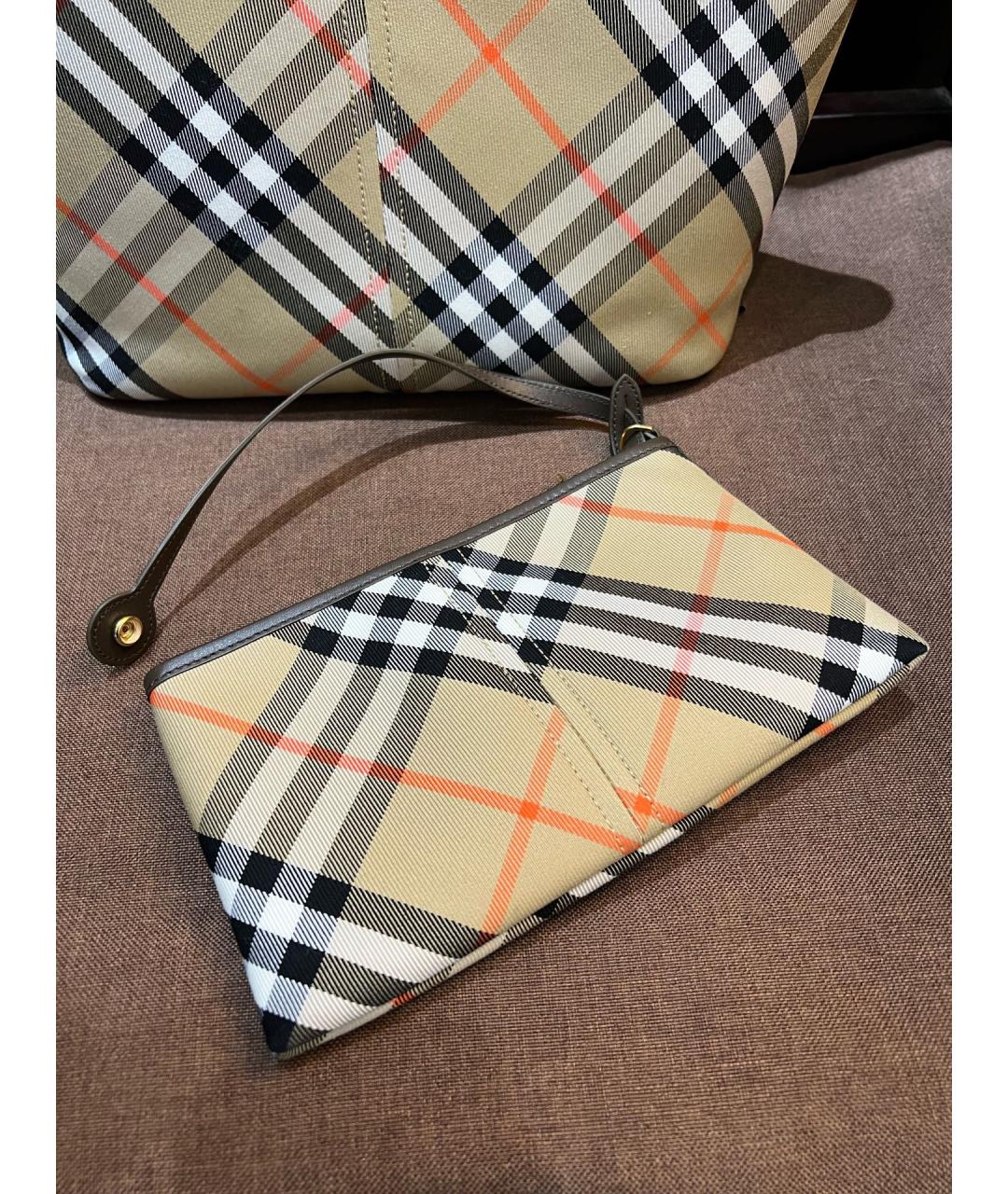 BURBERRY Коричневая сумка тоут, фото 6