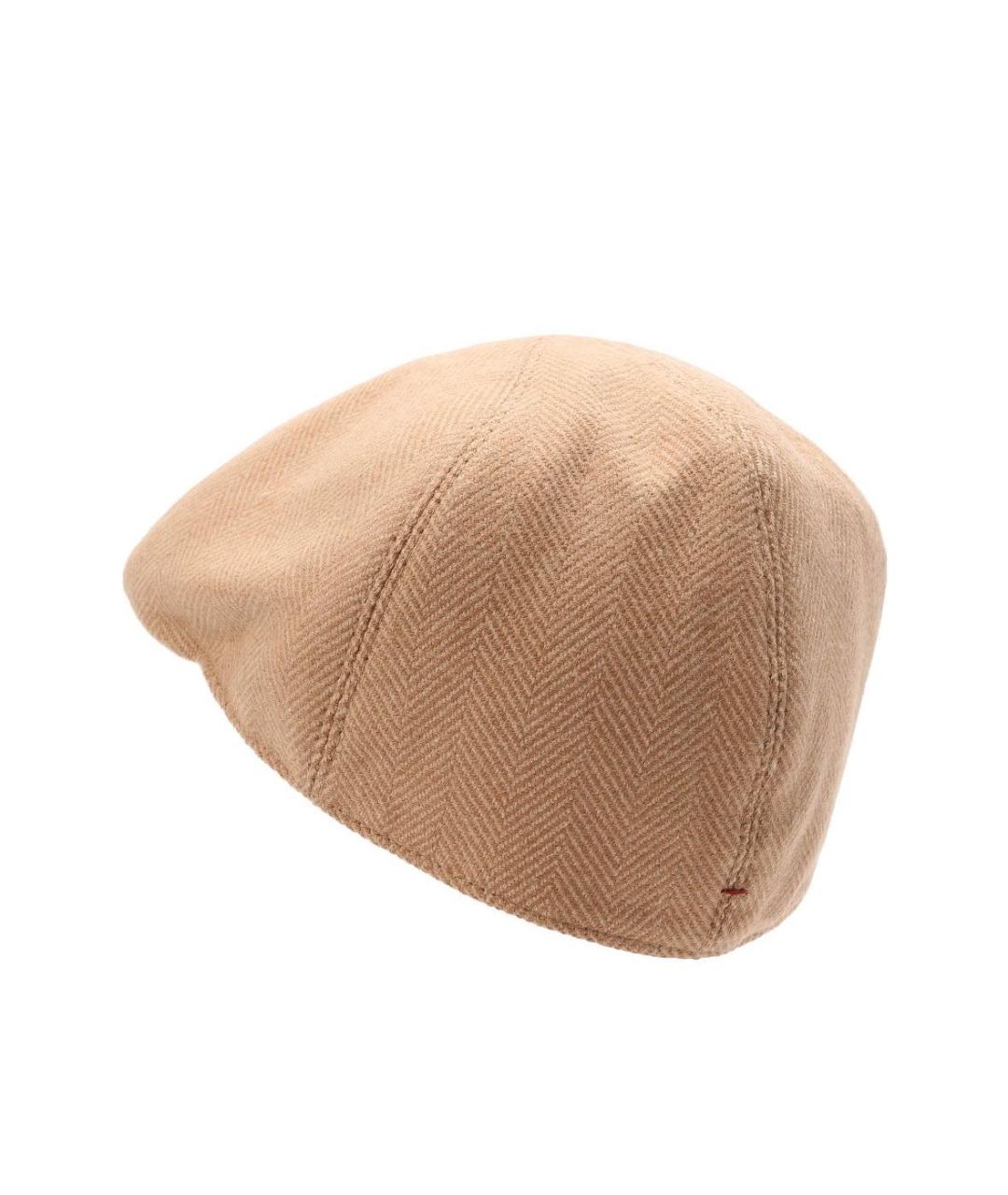 LORO PIANA Бежевая шерстяная кепка/бейсболка, фото 3