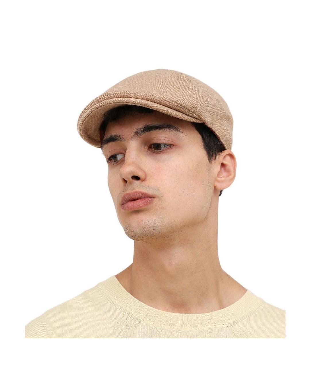 LORO PIANA Бежевая шерстяная кепка/бейсболка, фото 2