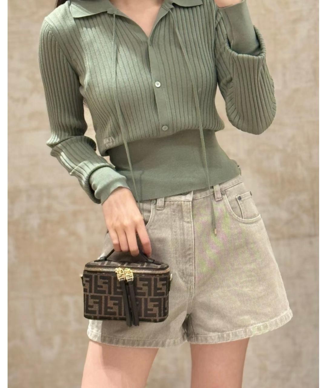 FENDI Коричневая тканевая сумка через плечо, фото 5