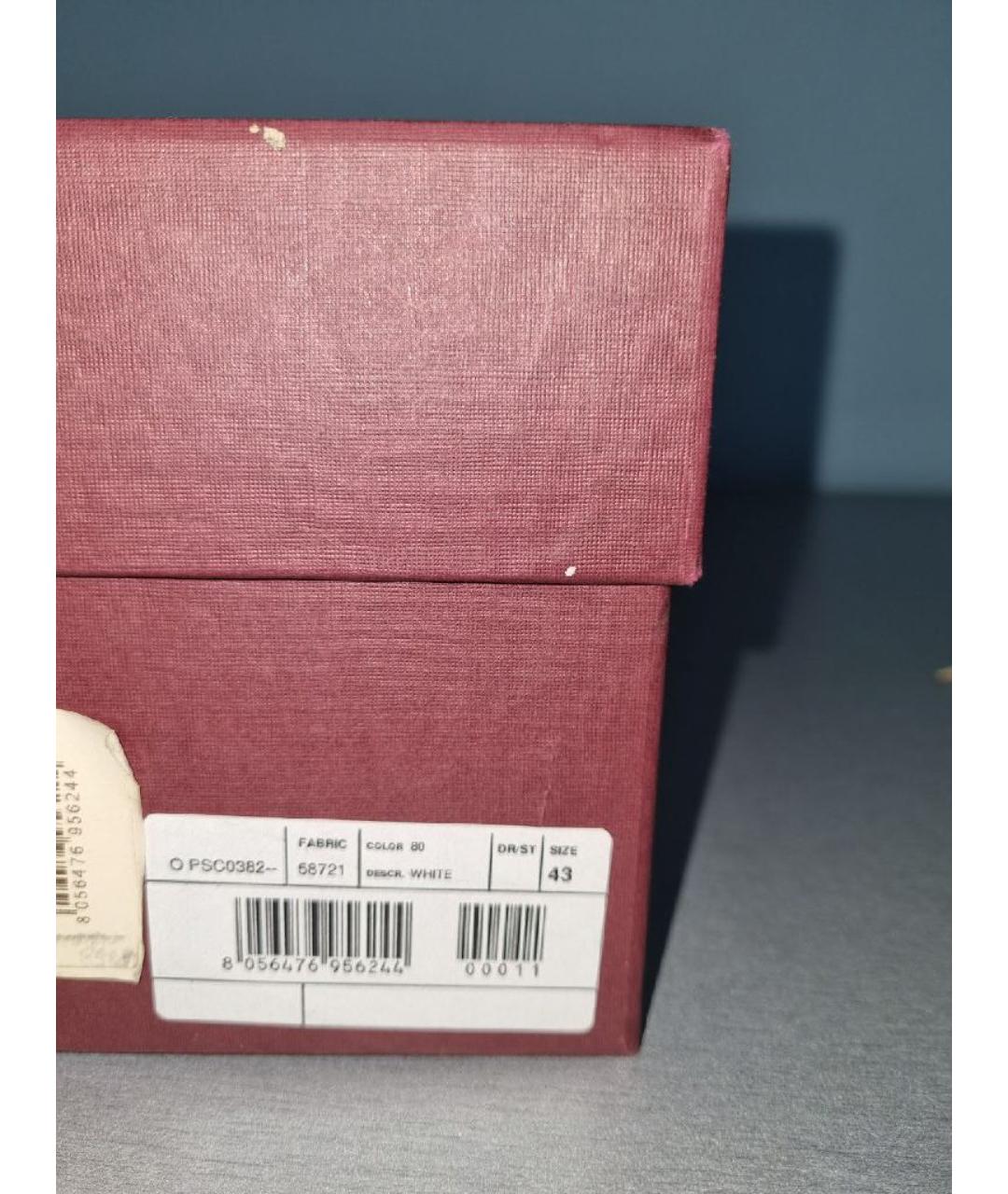 PAL ZILERI Белые кожаные низкие кроссовки / кеды, фото 6