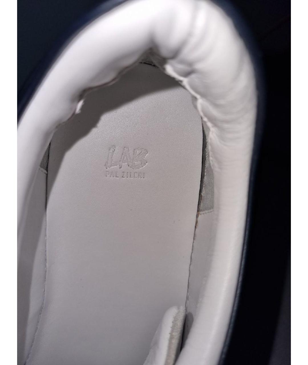 PAL ZILERI Белые кожаные низкие кроссовки / кеды, фото 5