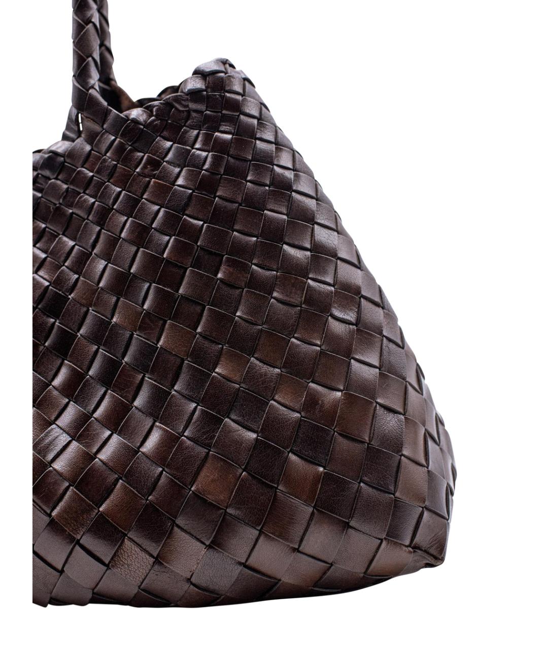 Dragon Diffusion Коричневая кожаная сумка тоут, фото 3