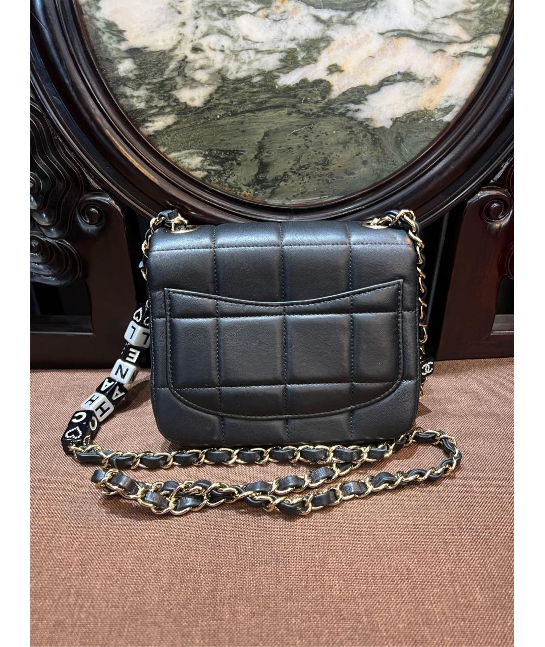 CHANEL Черная кожаная сумка через плечо, фото 3