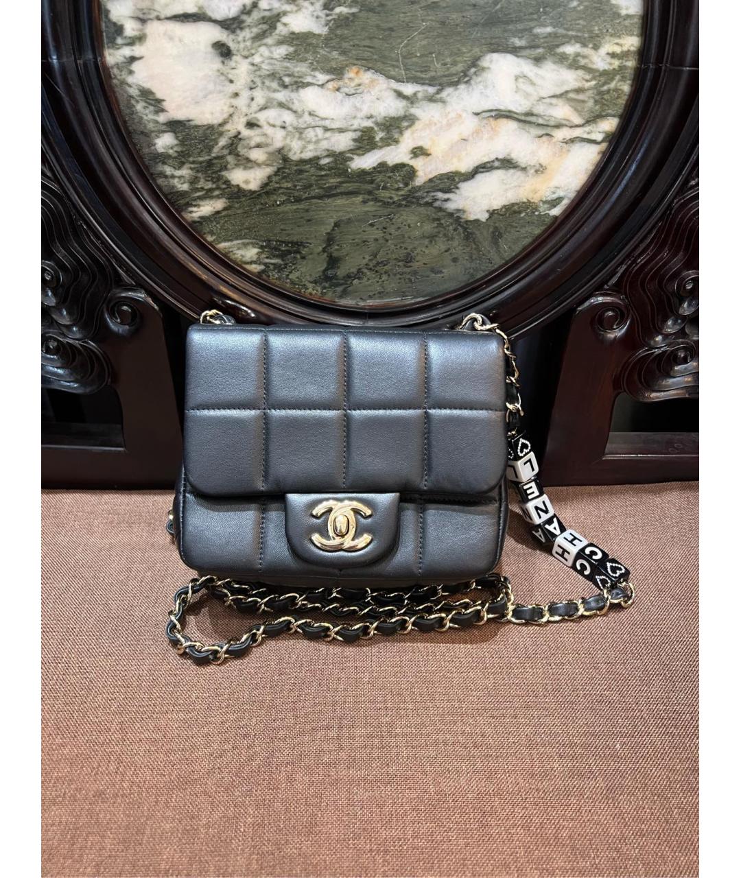 CHANEL Черная кожаная сумка через плечо, фото 2