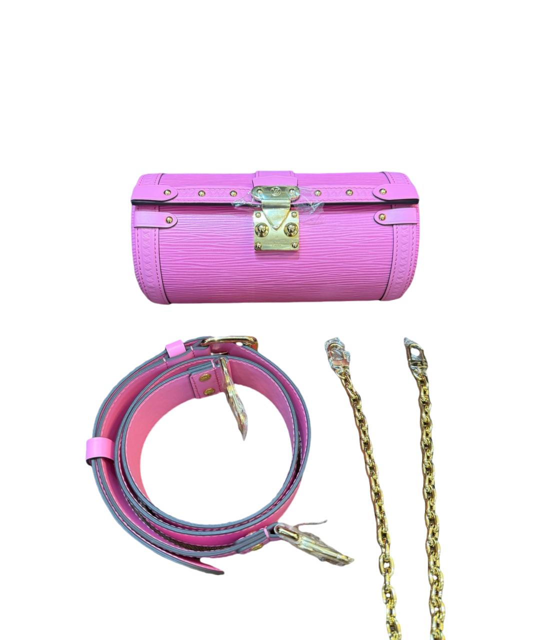 LOUIS VUITTON Розовая кожаная сумка через плечо, фото 7