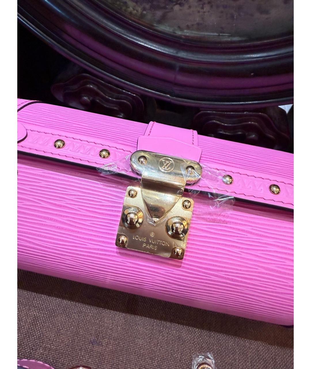 LOUIS VUITTON Розовая кожаная сумка через плечо, фото 4