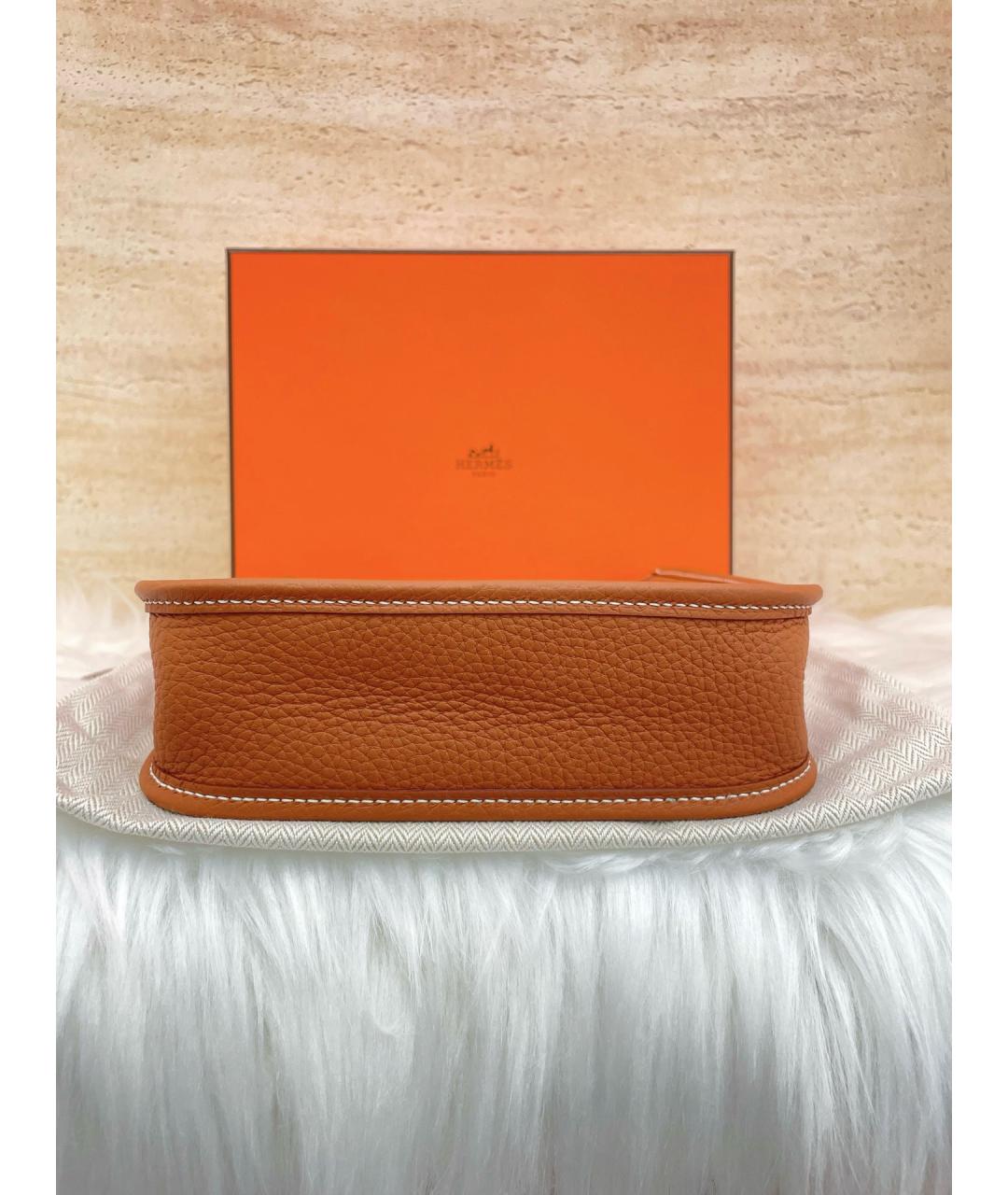 HERMES Коричневая кожаная сумка через плечо, фото 6