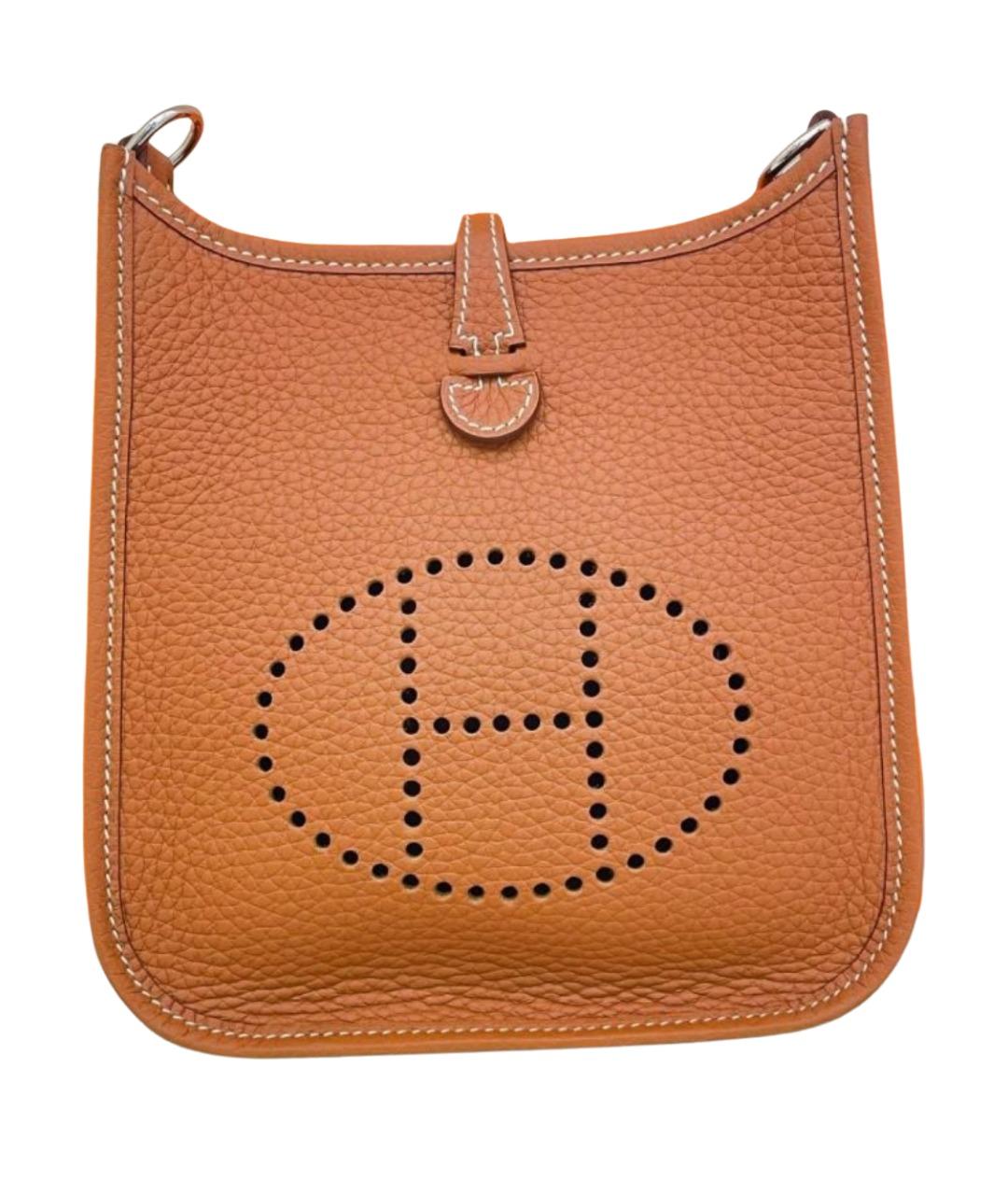 HERMES Коричневая кожаная сумка через плечо, фото 1