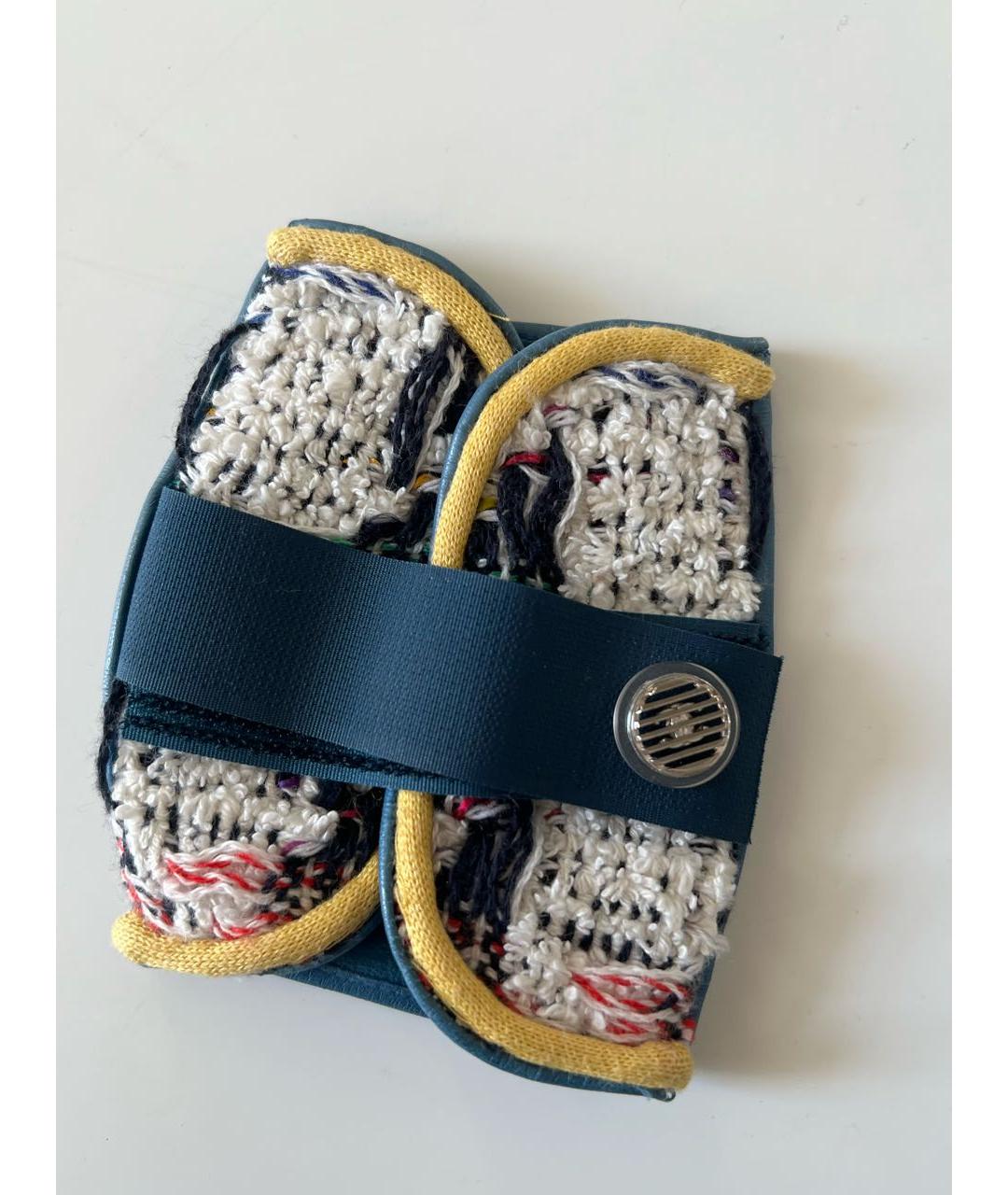 CHANEL Синие кожаные перчатки, фото 3