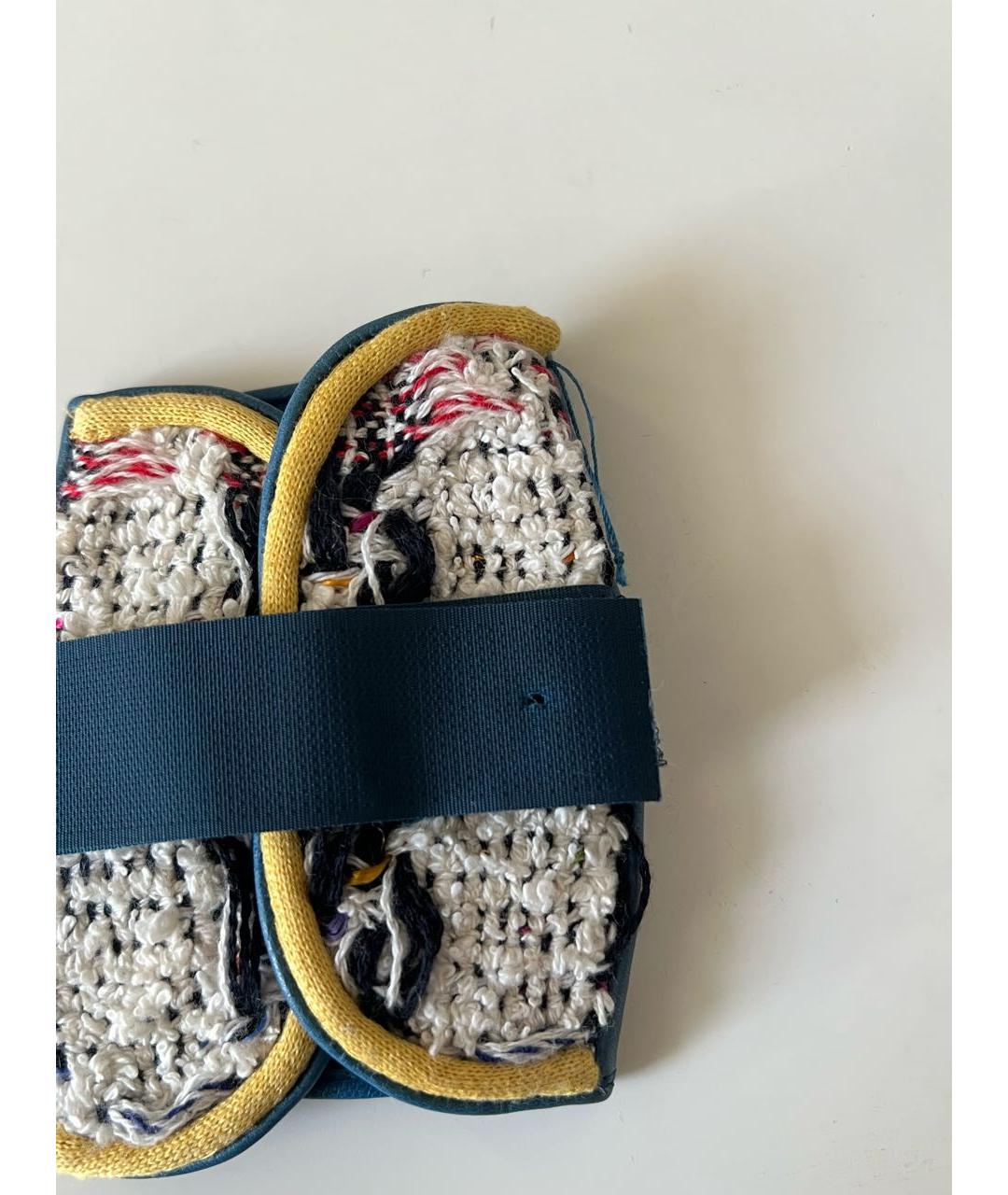 CHANEL Синие кожаные перчатки, фото 4