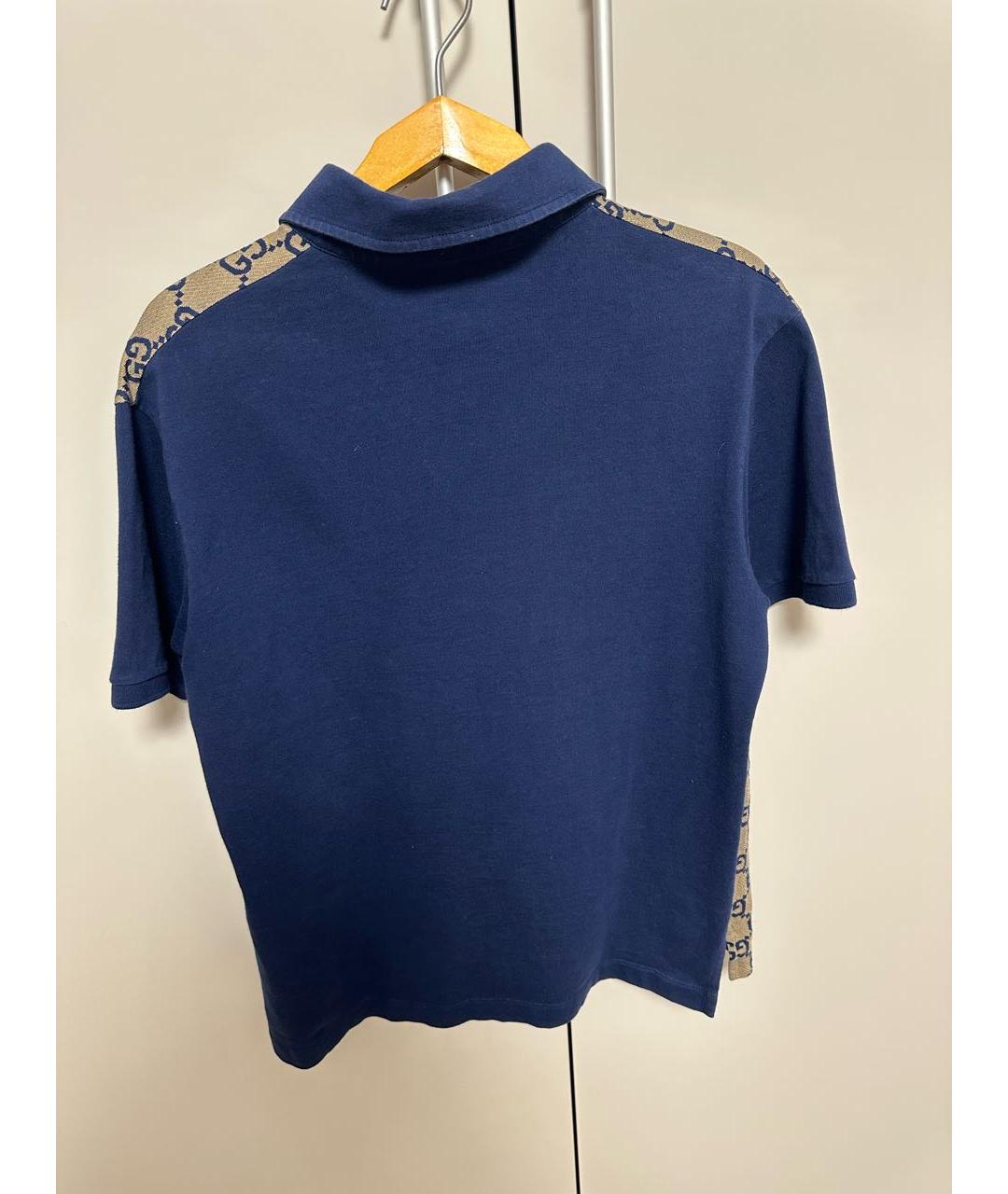 GUCCI Бежевое хлопковое поло с коротким рукавом, фото 2