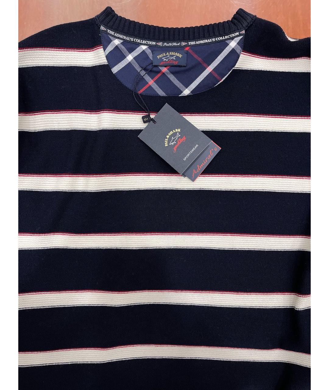 PAUL & SHARK Темно-синий шерстяной джемпер / свитер, фото 3