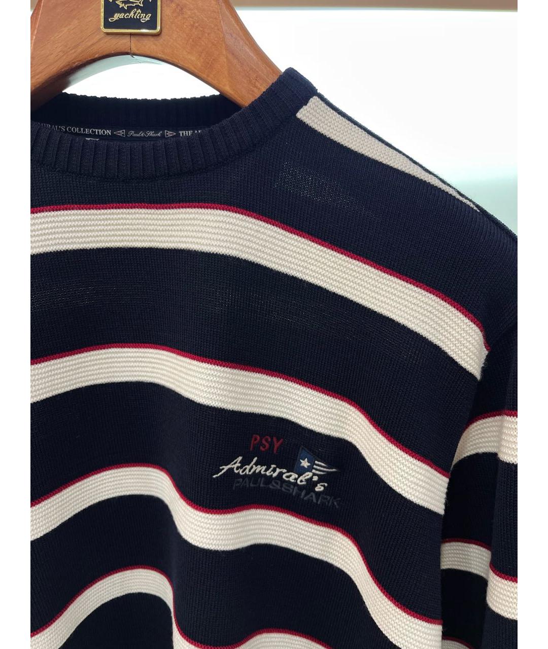 PAUL & SHARK Темно-синий шерстяной джемпер / свитер, фото 5