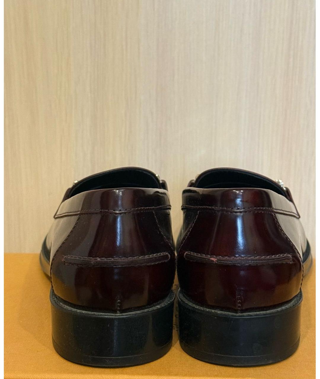 TOD'S Бордовые лоферы из лакированной кожи, фото 4