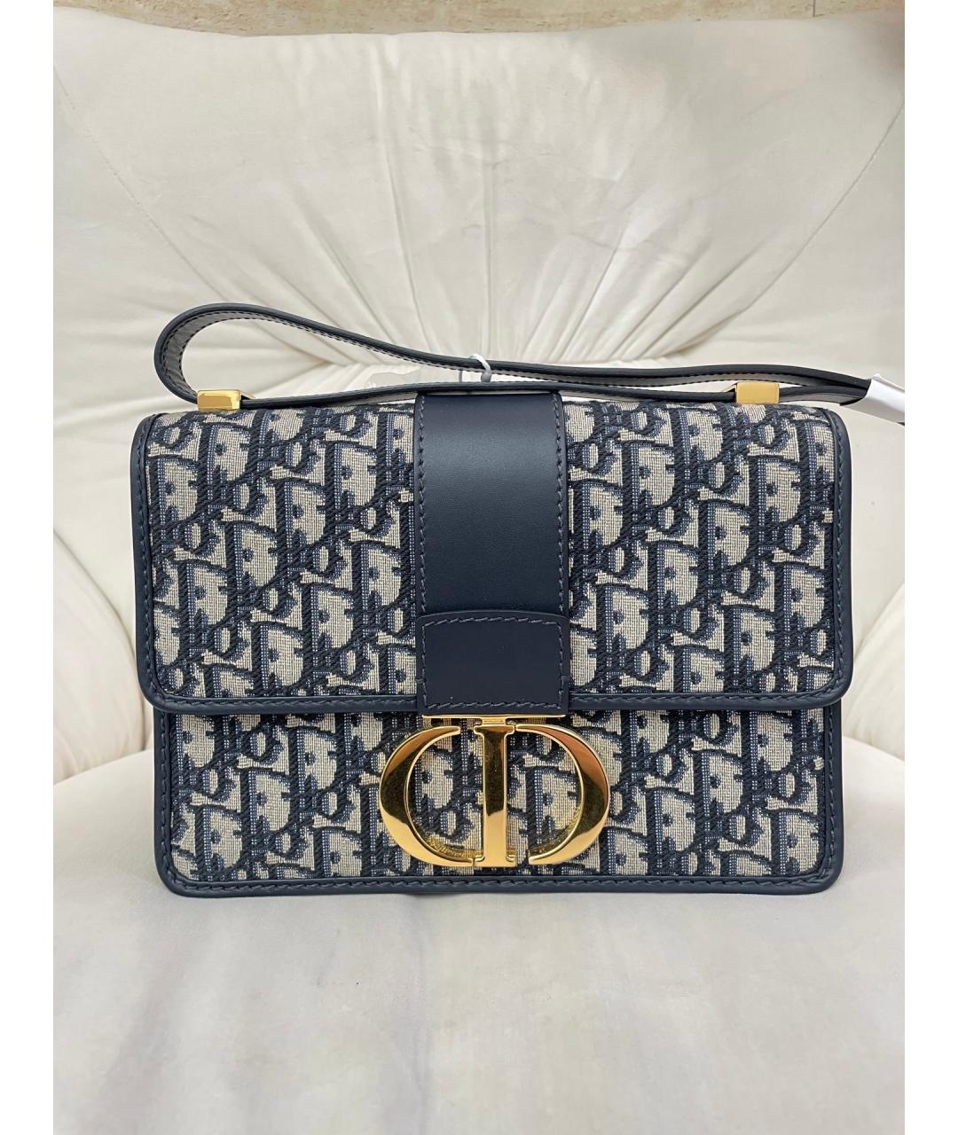 CHRISTIAN DIOR Голубая жаккардовая сумка через плечо, фото 2