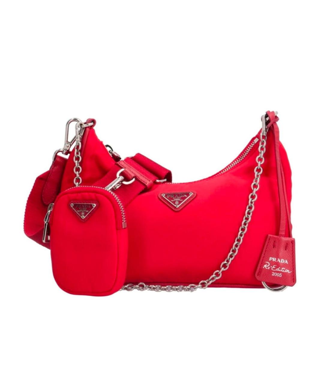 PRADA Красная сумка через плечо, фото 1